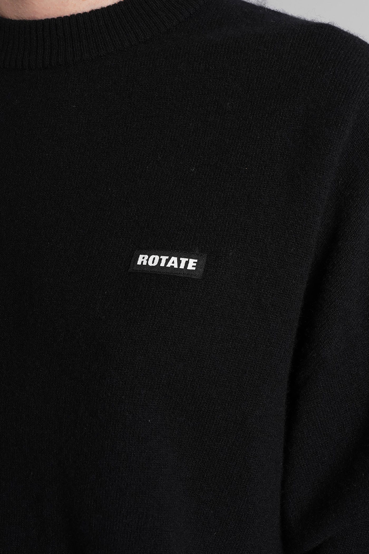 Rotate Birger Christensen Rotate Birgerchristensen Lightweight Jersey With Logo In Black