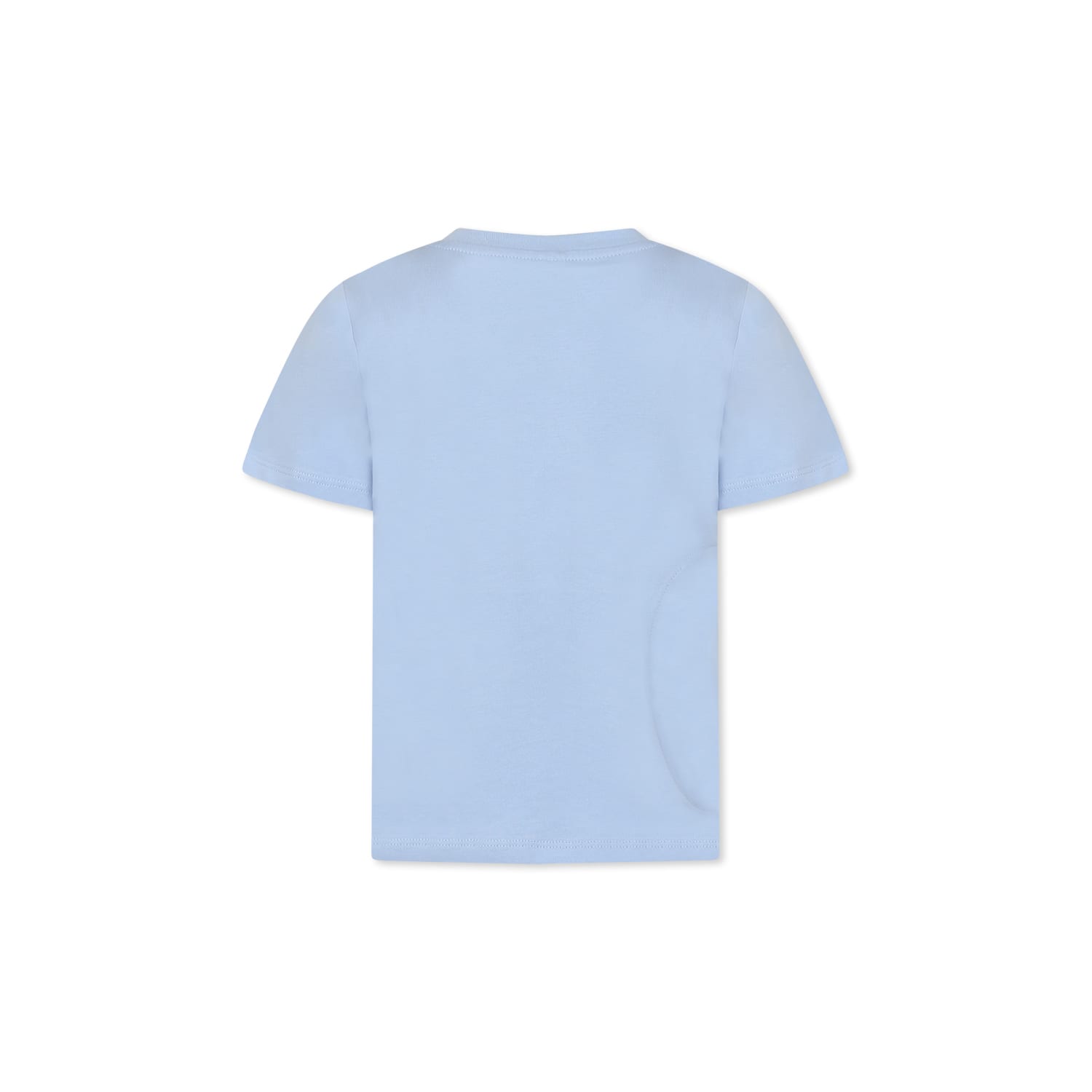 Stella Mccartney Cotton Jersey T-shirt In Light Blue
