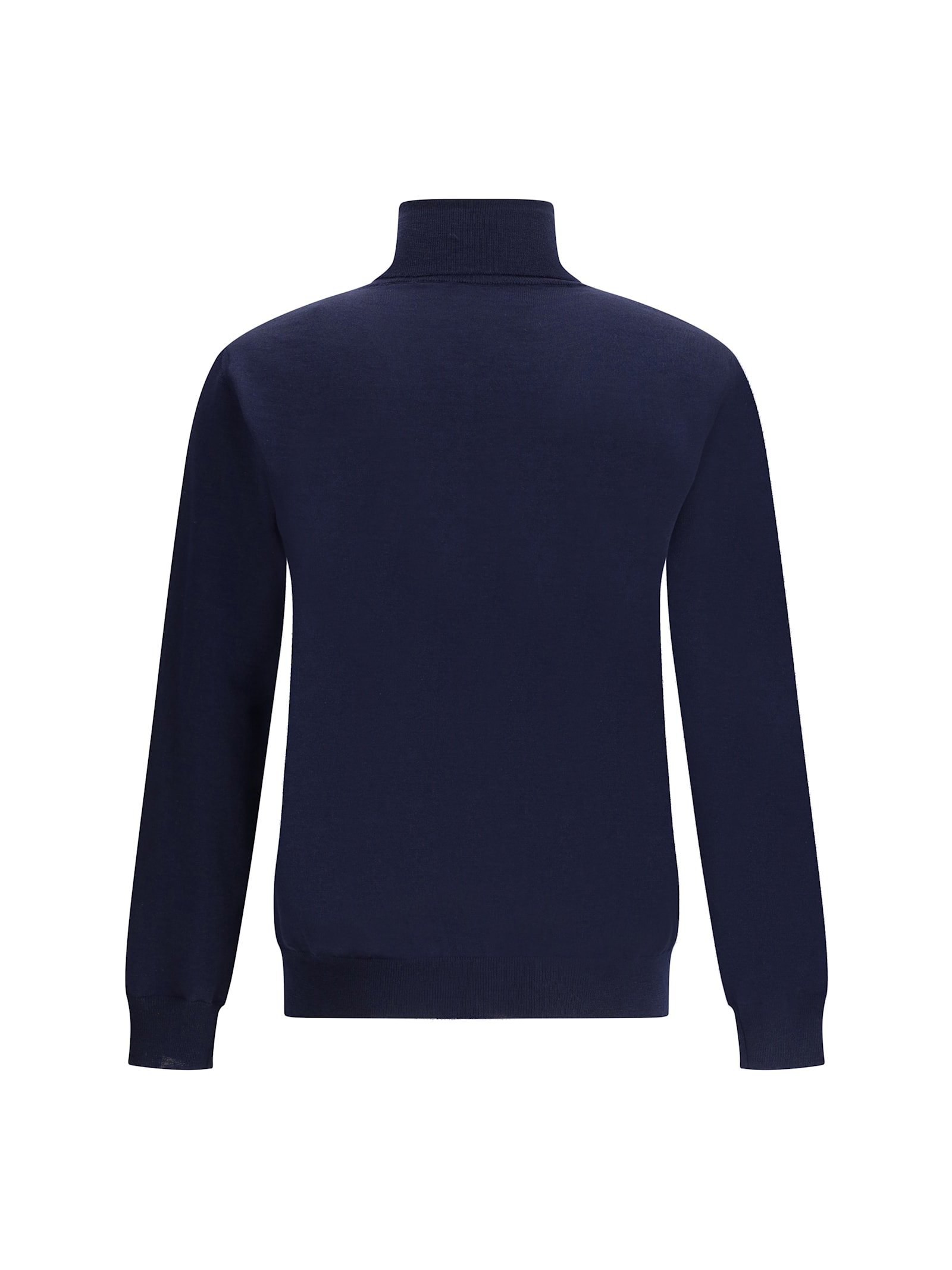 Valentino Virgin Wool Turtleneck Sweater In Blue