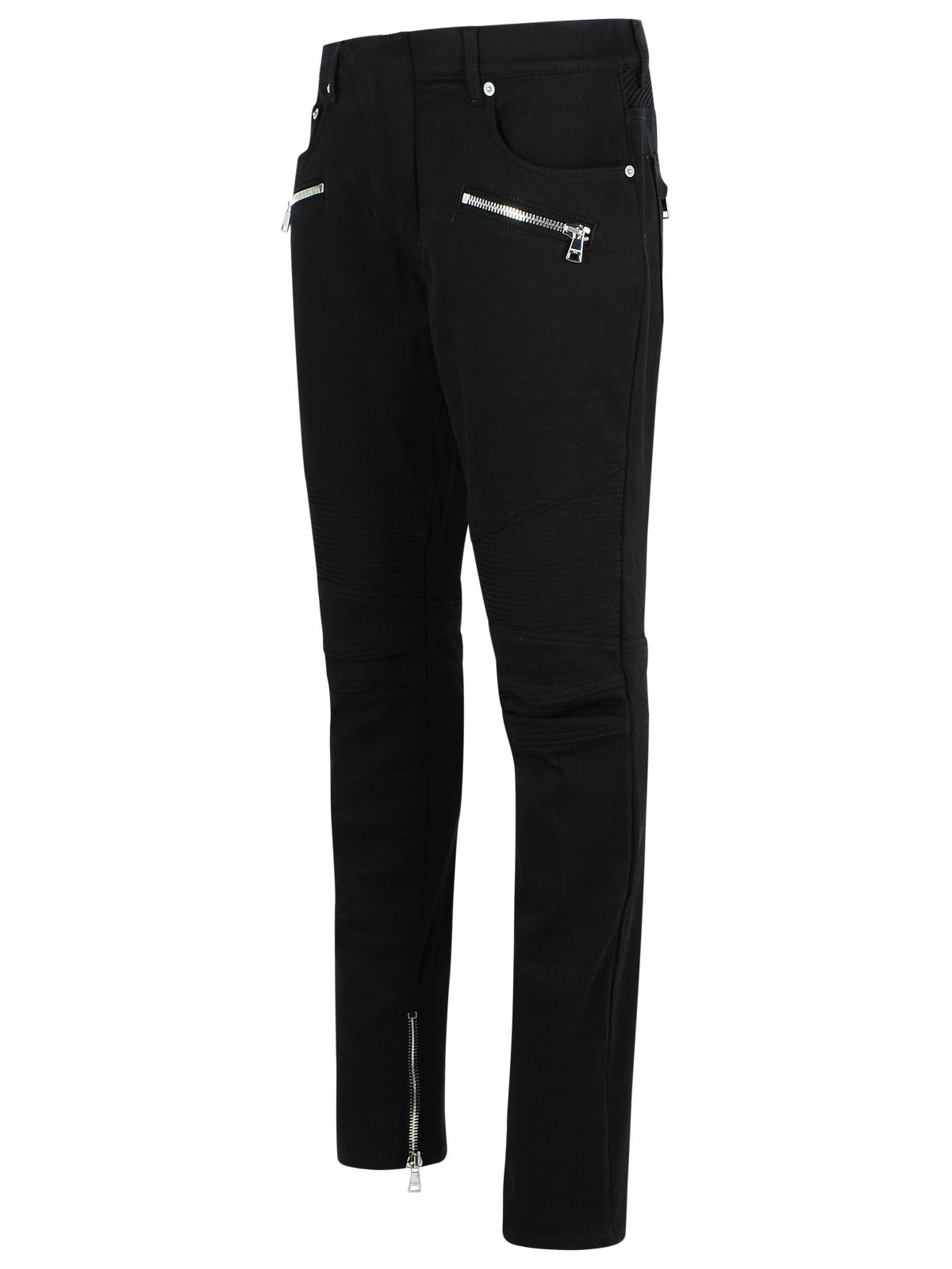 Balmain Ribbed Slim Jeans-vintage Used In Black