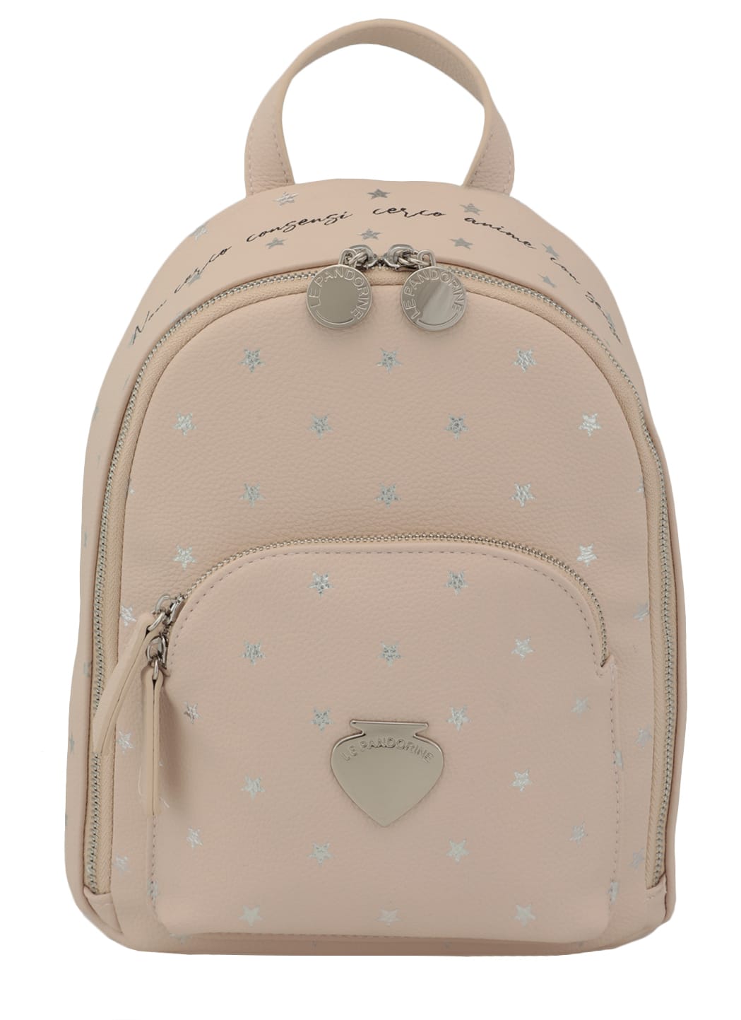 Le Pandorine Backpack With Logo In Light Rose