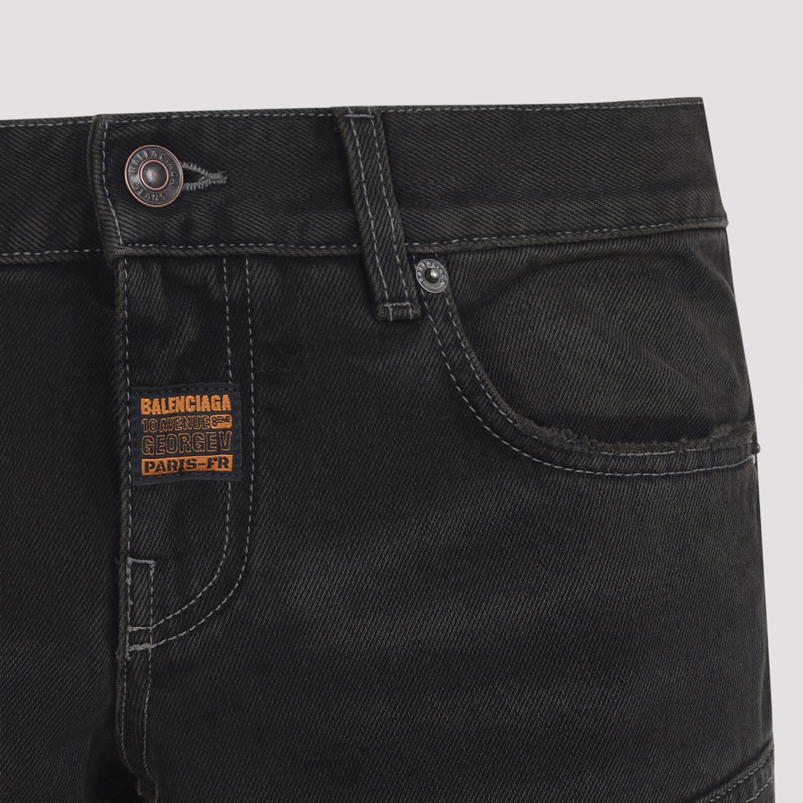 Balenciaga Fitted Low Waist Flared Wide-leg Pants In Black