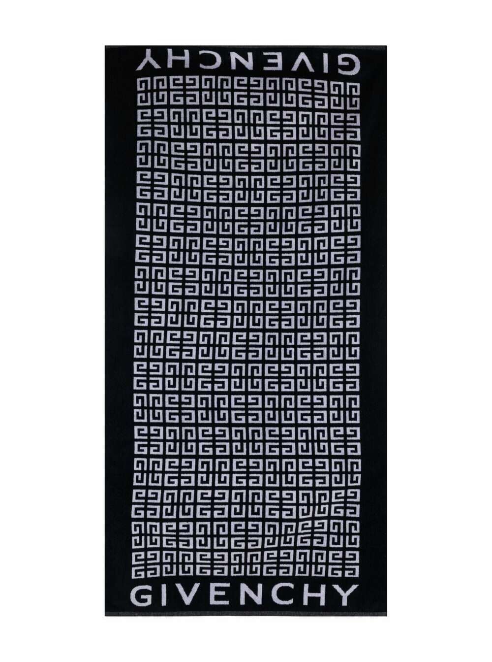 Givenchy Kids Cotton Beach Towel With Allover 4g Logo