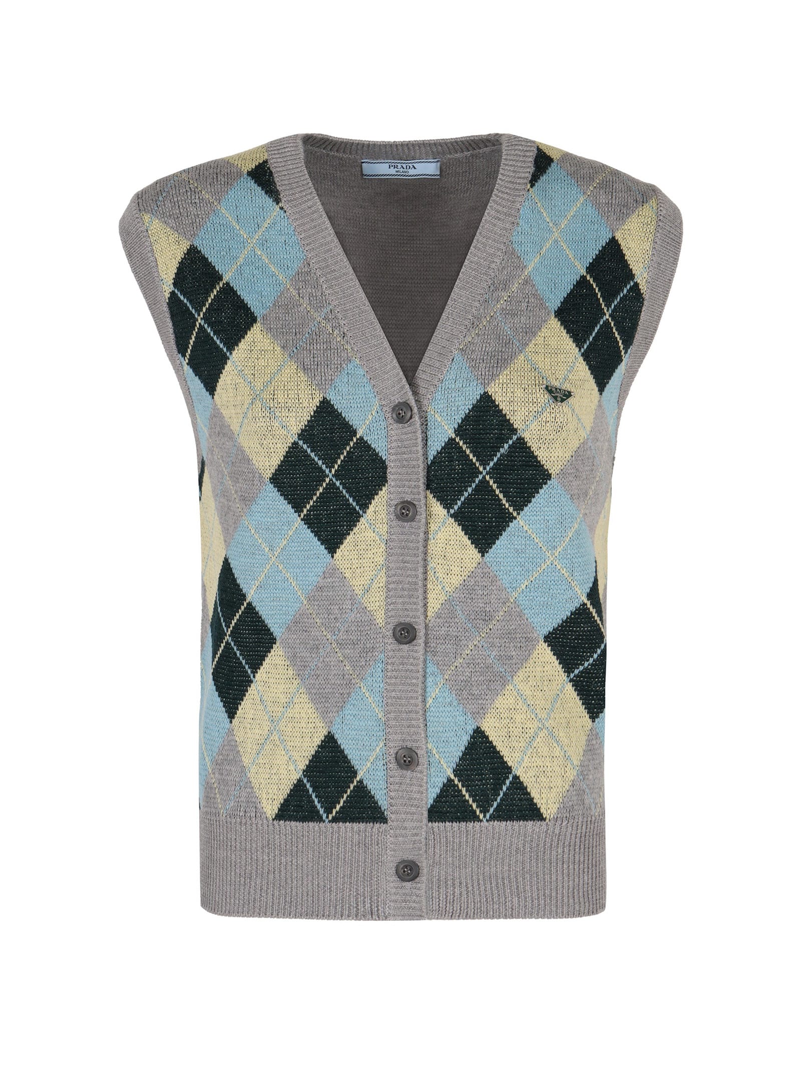 Shop Prada Vest In Grigio