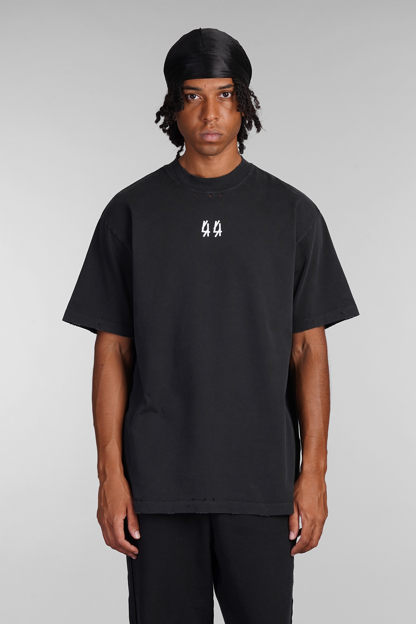 T-shirt In Black Cotton