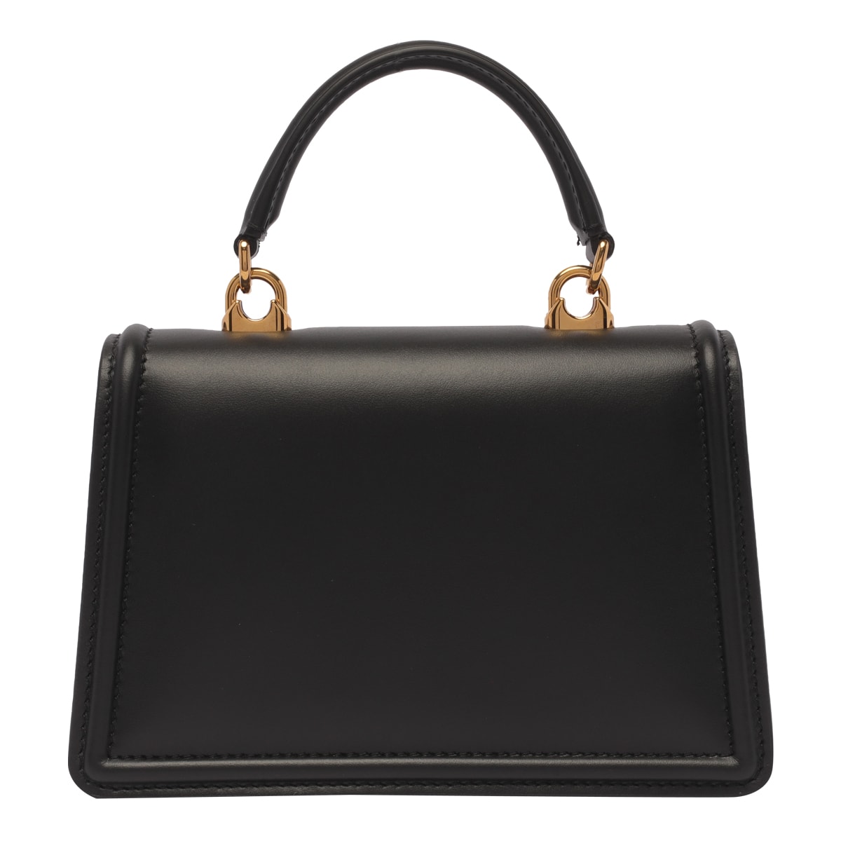 Shop Dolce & Gabbana Small Devotion Handbag In Black