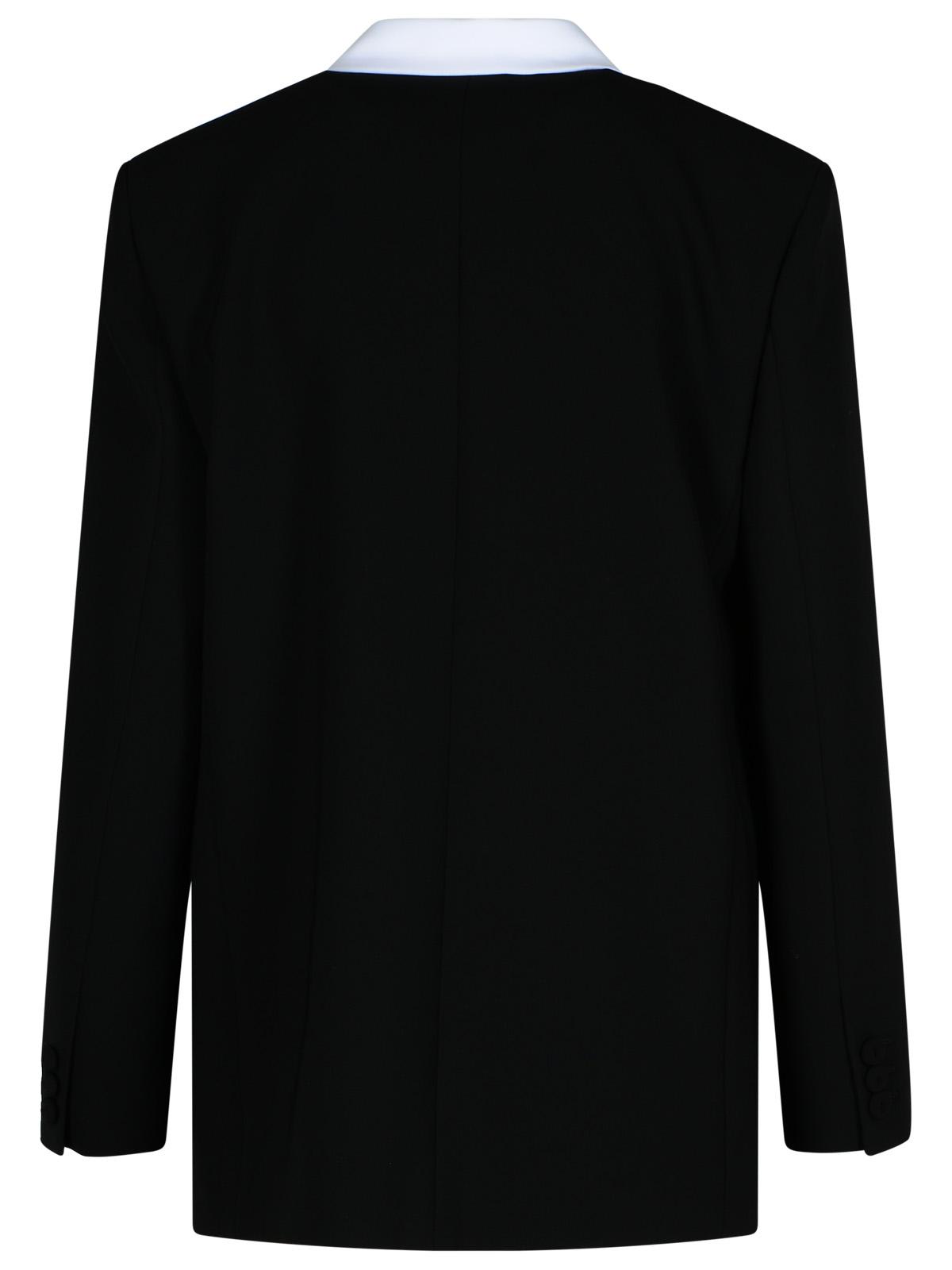 Shop Moschino Black Polyester Blend Blazer