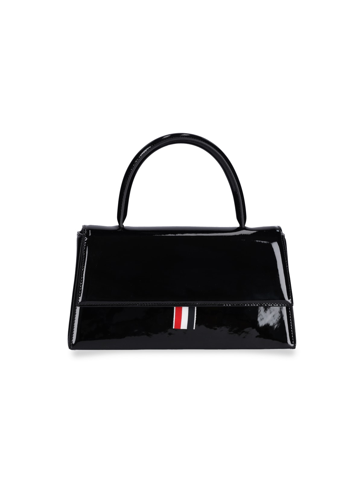 Shop Thom Browne Logo Handbag In Black