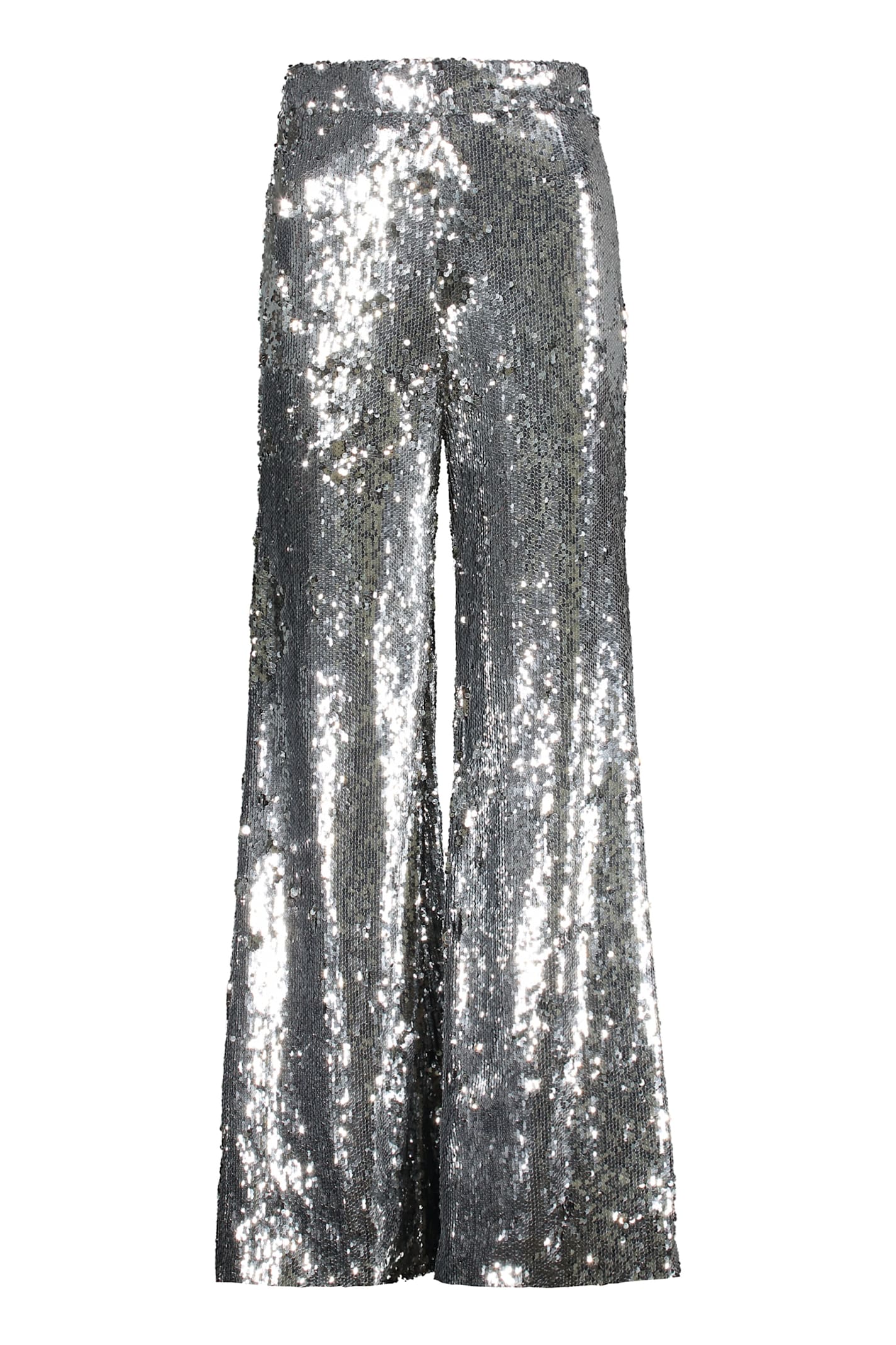 Shop Ellery Sequined Trousers In Silver