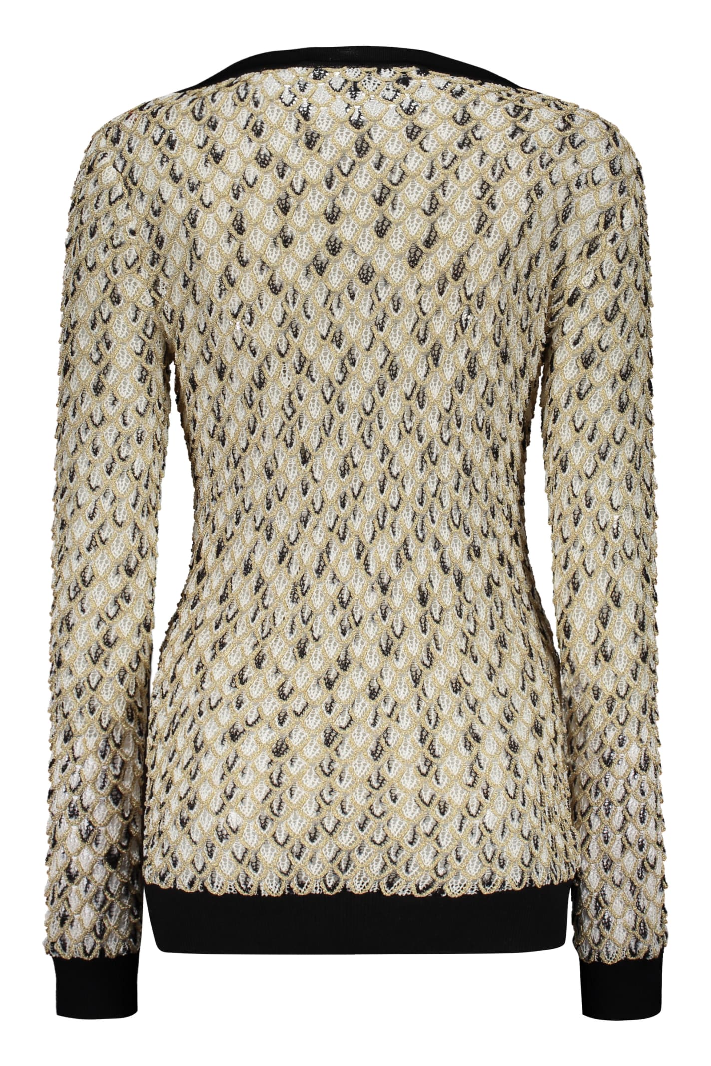 Shop Missoni Long Sleeve Sweater In Multicolor