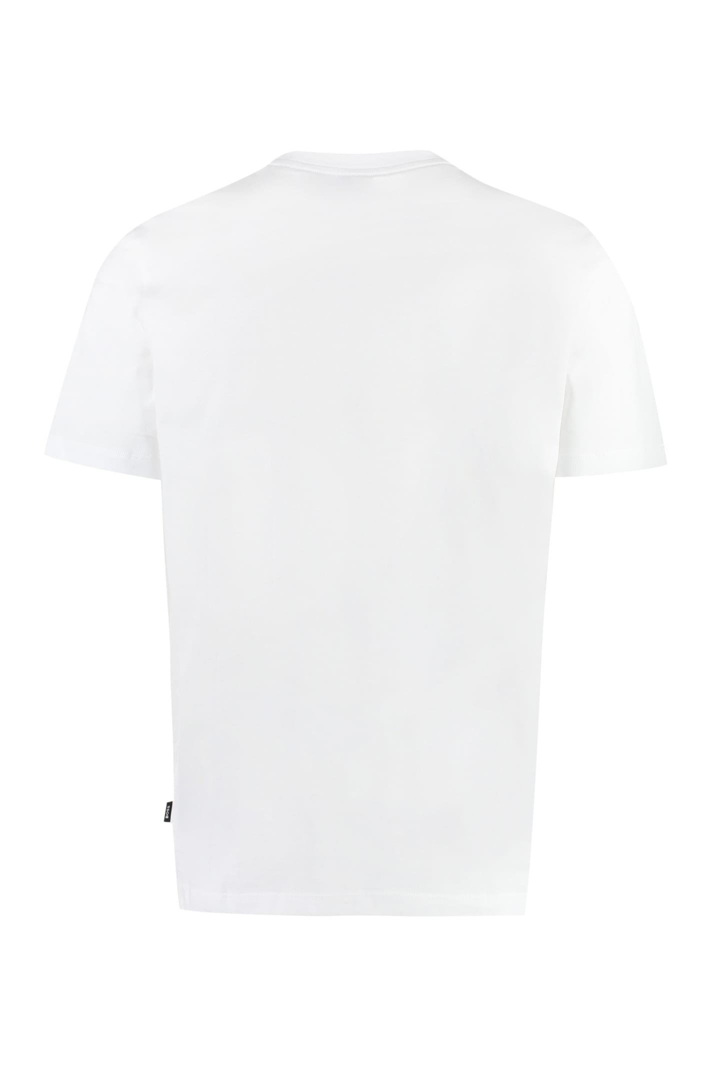 Hugo Boss Logo-print Crew-neck T-shirt In White