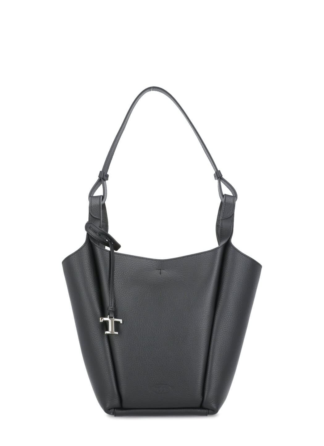 Shop Tod's Leather Shoulder Bag In Black