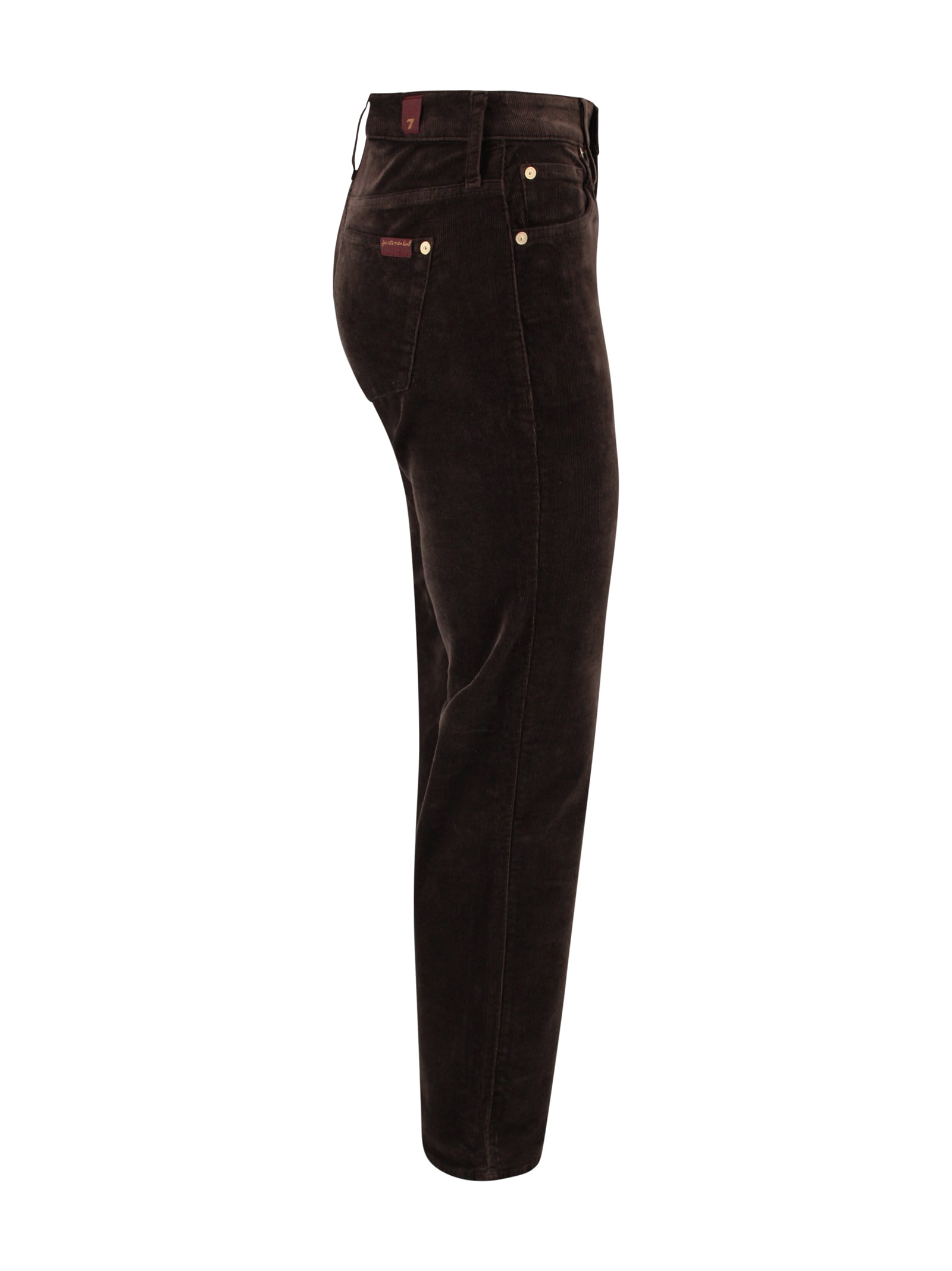7 For All Mankind Calie Straight Leg Corduroy Pants Clothing In Brown