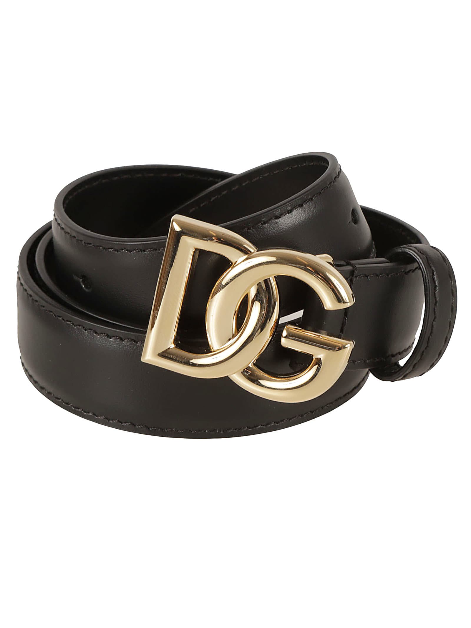 Shop Dolce & Gabbana Dg Buckle Belt In Black
