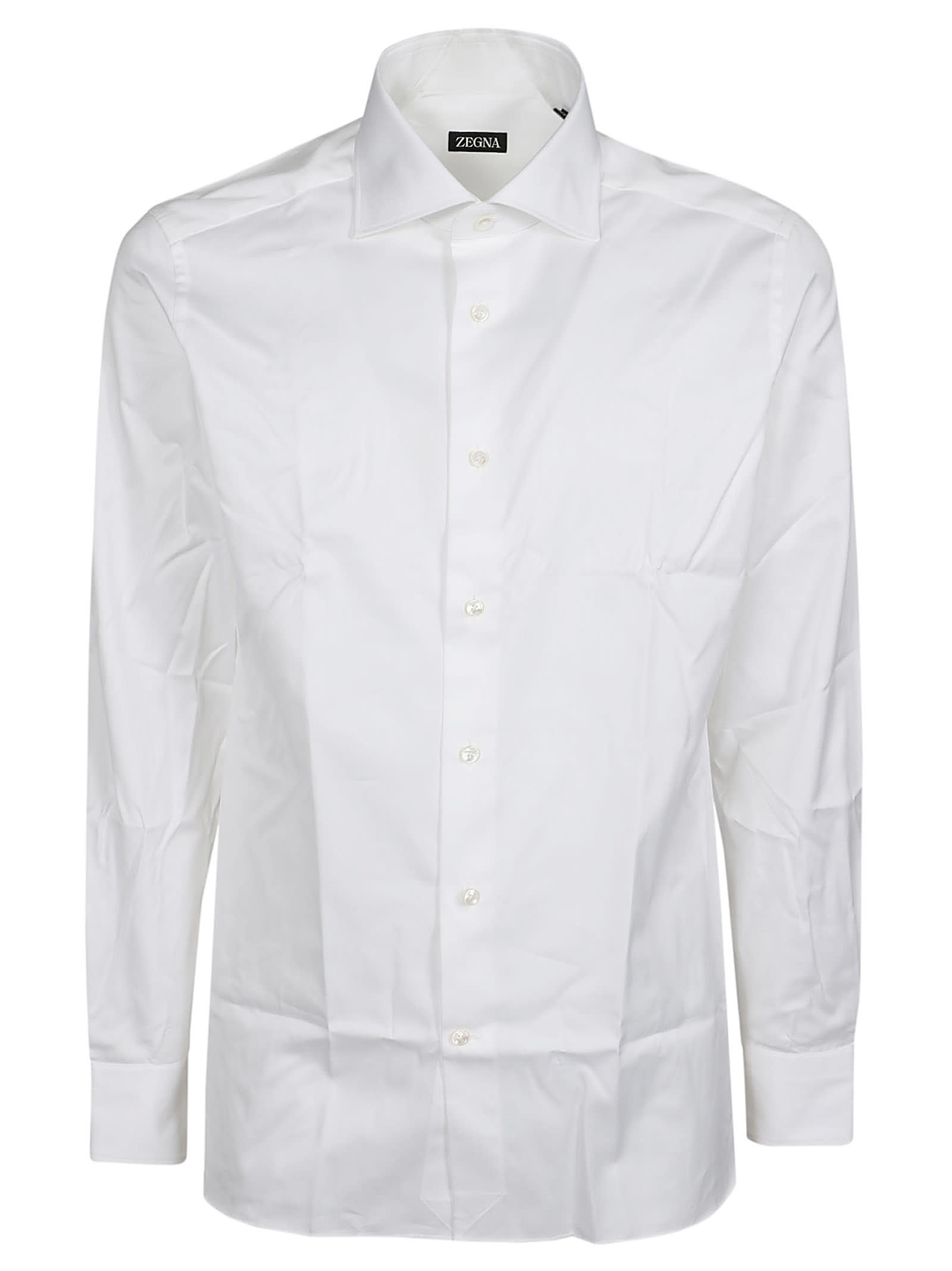 Shop Zegna Long Sleeve Shirt In Bianco