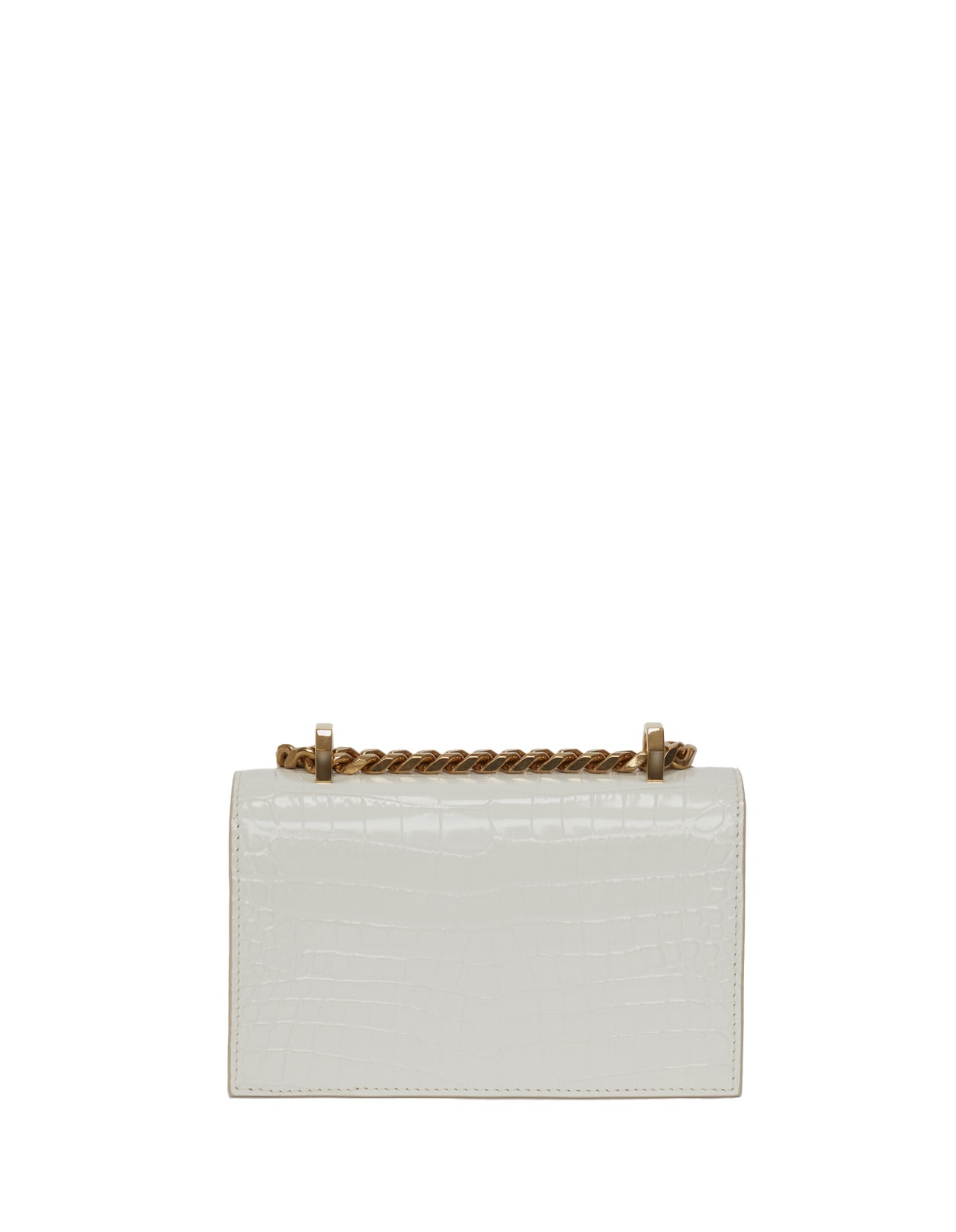Shop Alexander Mcqueen Dark Ivory Mini Jewelled Satchel In White