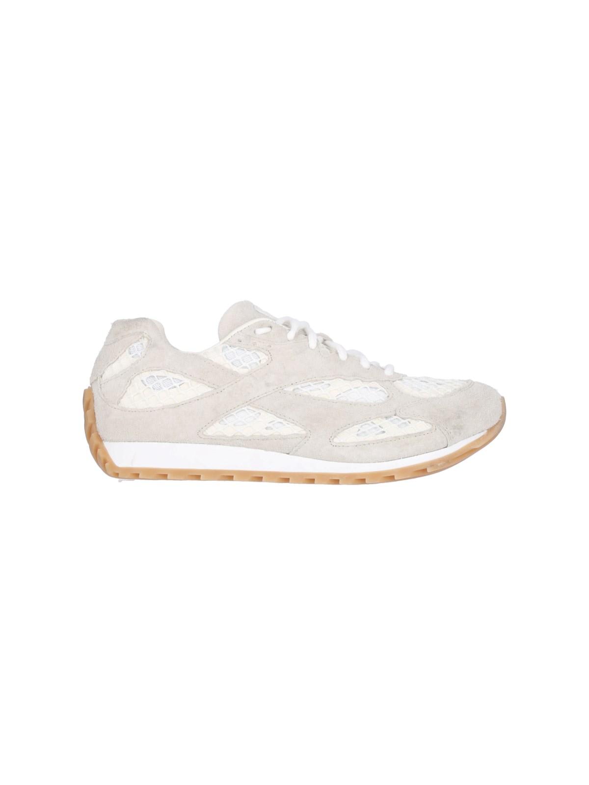 Shop Bottega Veneta Orbit Sneakers In Bianco