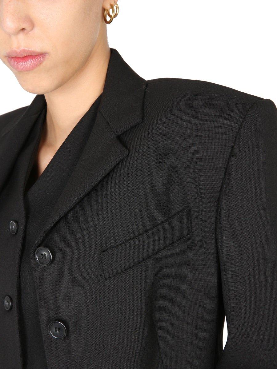 Shop Max Mara Single-breasted Long-sleeved Jacket In Black