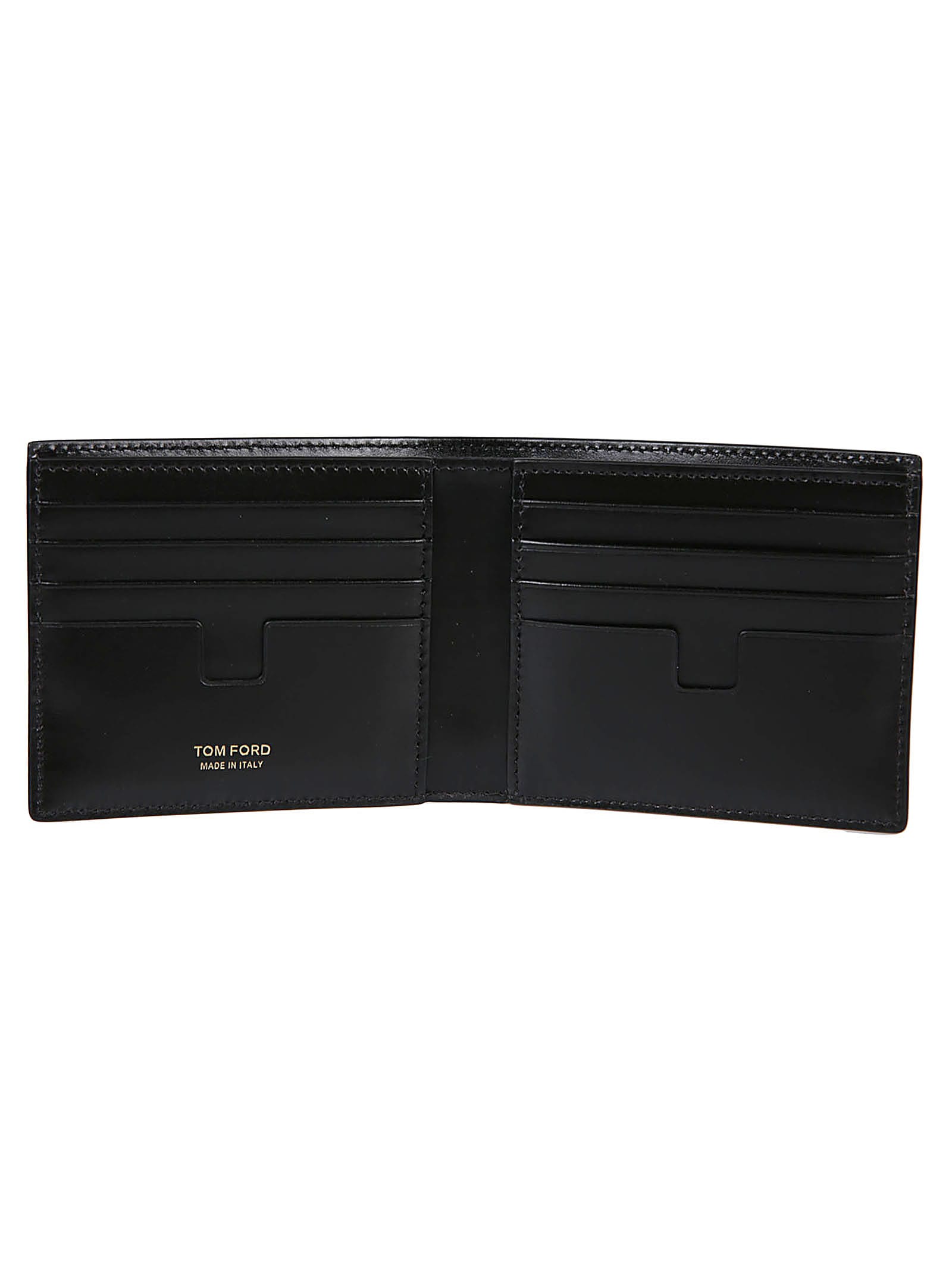 Shop Tom Ford Shiny Printed Crocodile Classic Bifold Wallet In Black