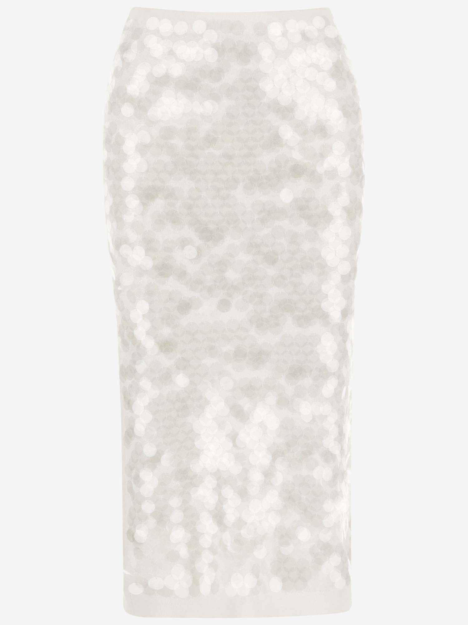 Sequined Cotton Skirt