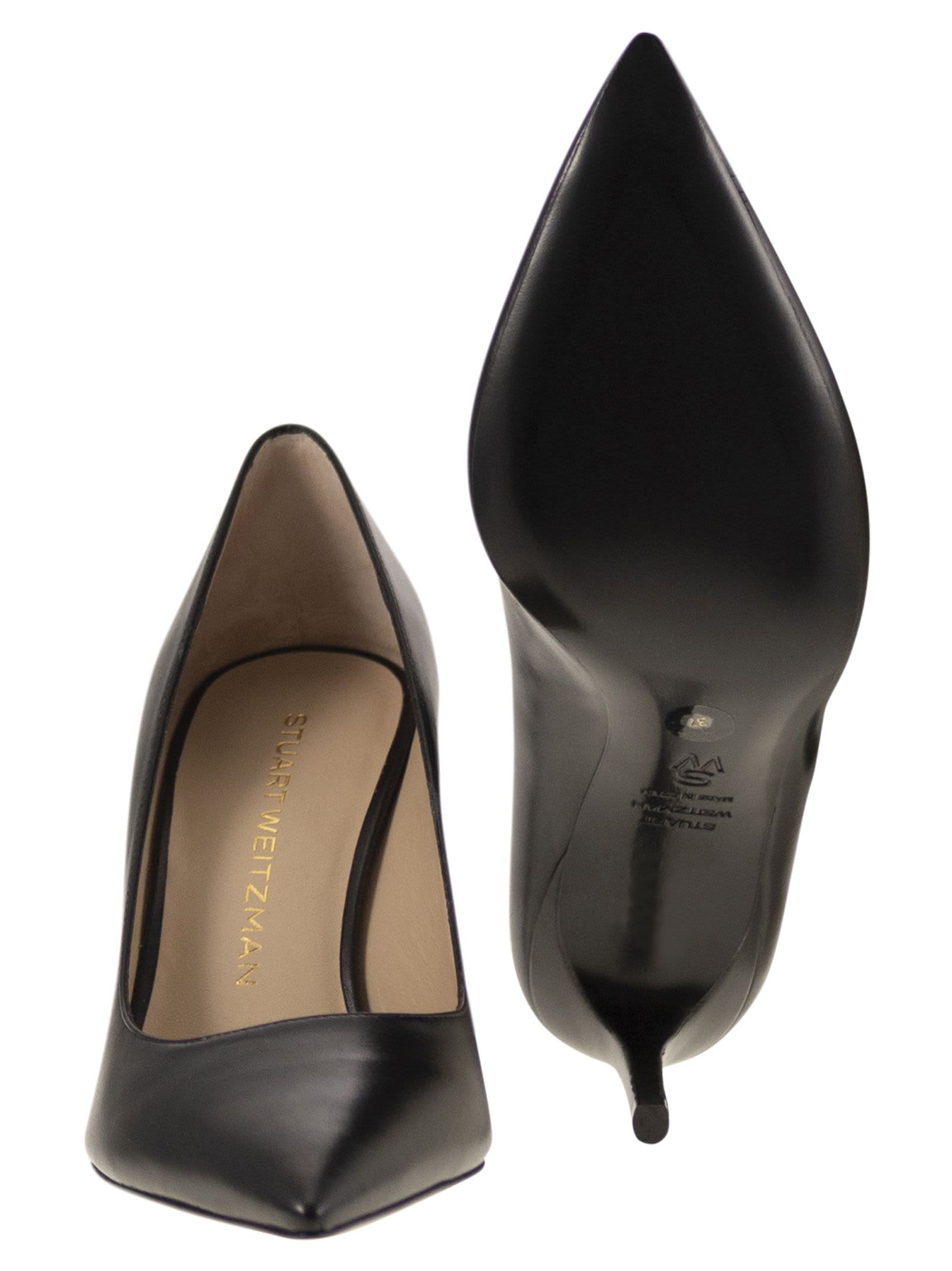 Stuart Weitzman Stuart Power 85 - Leather Pumps In Black