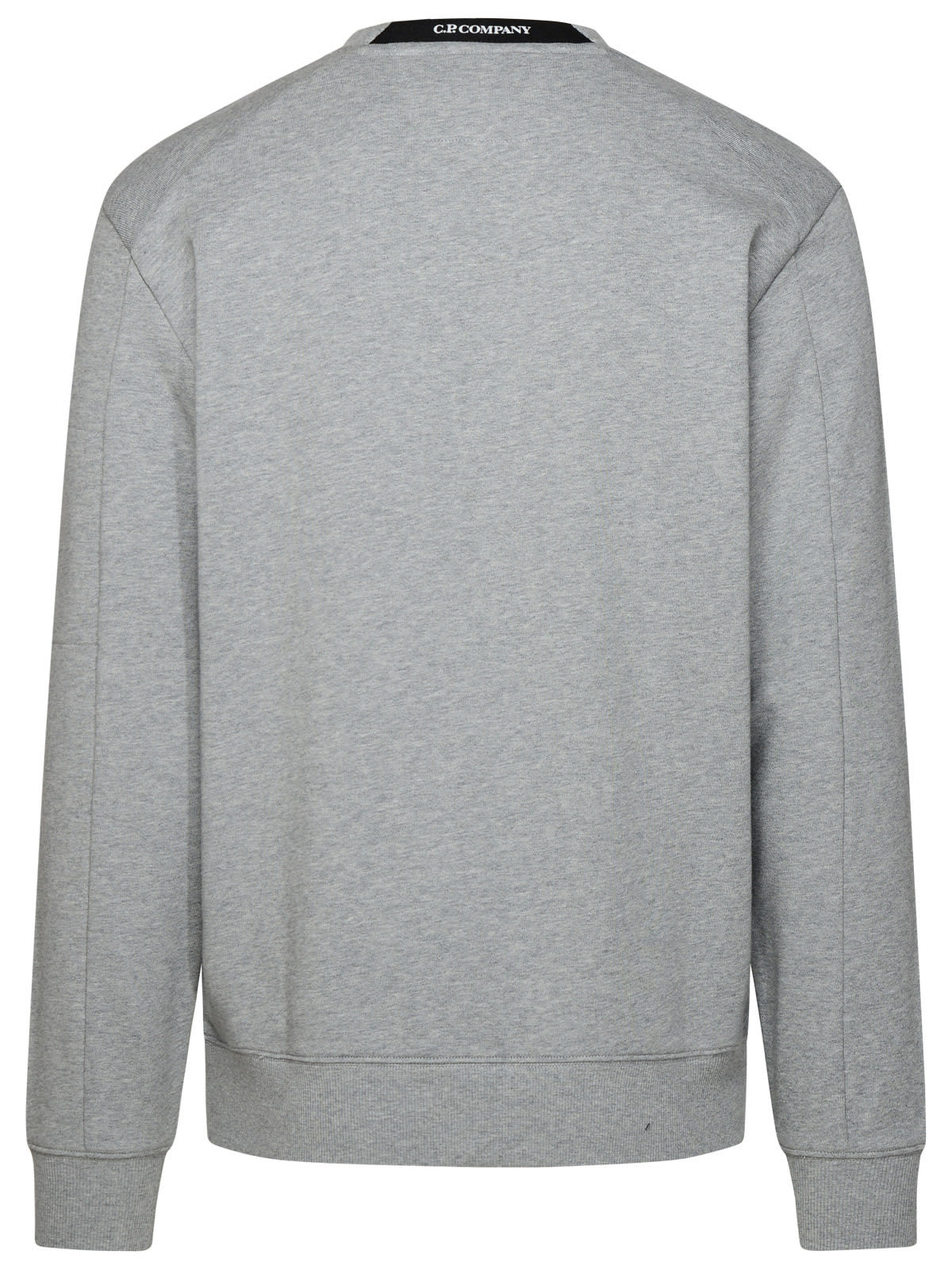 Shop C.p. Company Diagonal Raised Fleece Grey Cotton Sweatshirt