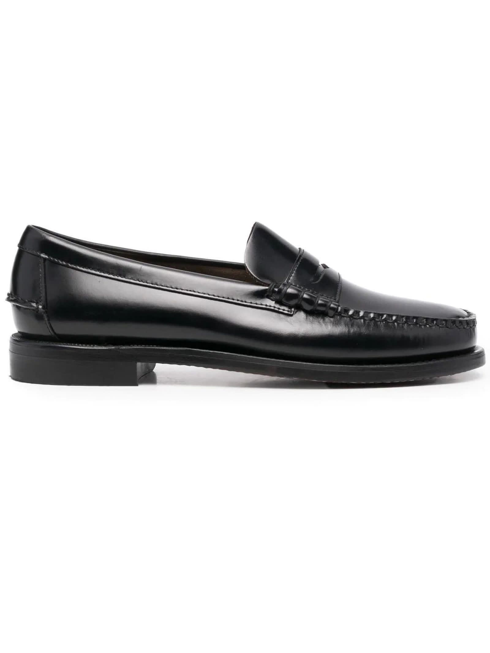 Sebago Black Leather Classic Loafers