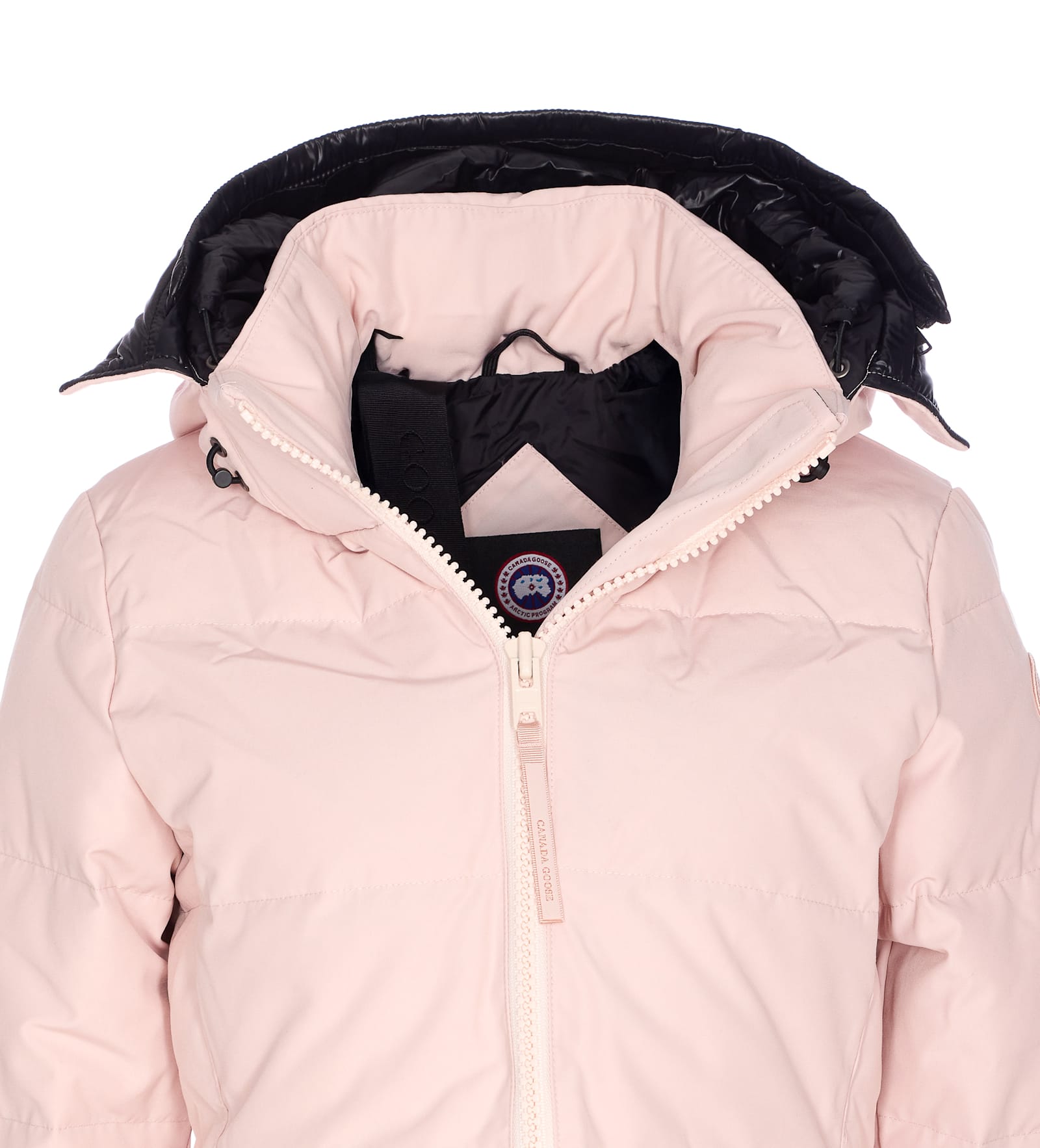 Canada Goose Hooded Quilted Jacket Side Pockets In Pink