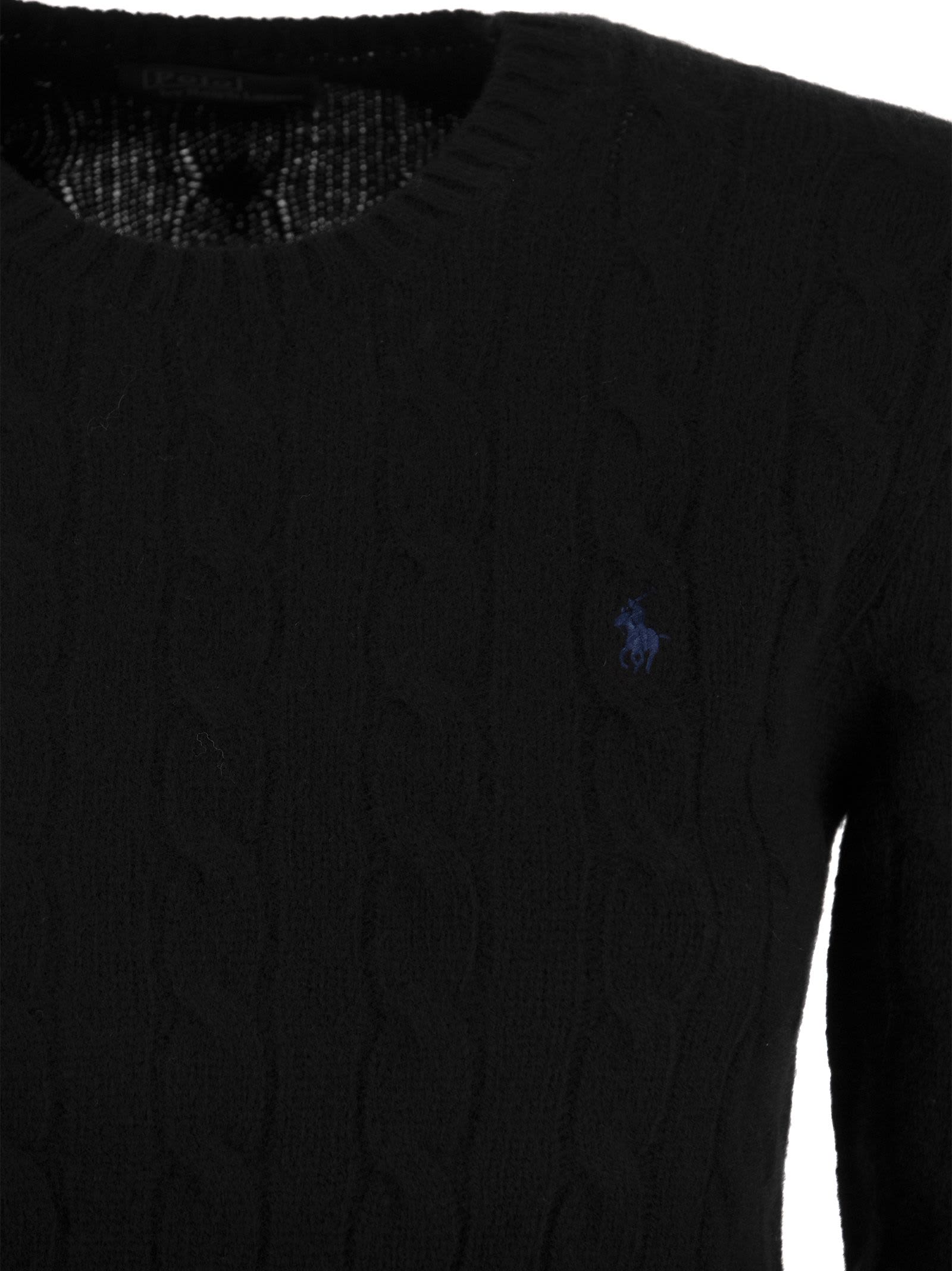 Polo Ralph Lauren Logo Sweater In Black