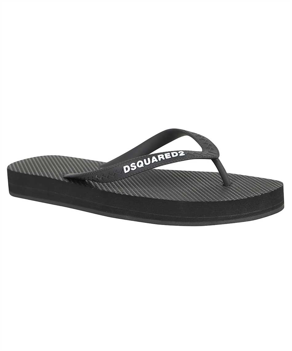 Shop Dsquared2 Rubber Thong-sandals In Black