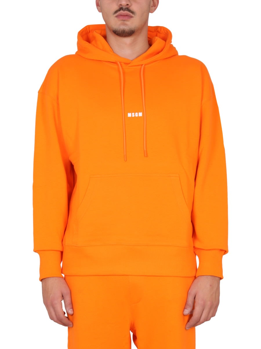Shop Msgm Hoodie In Orange