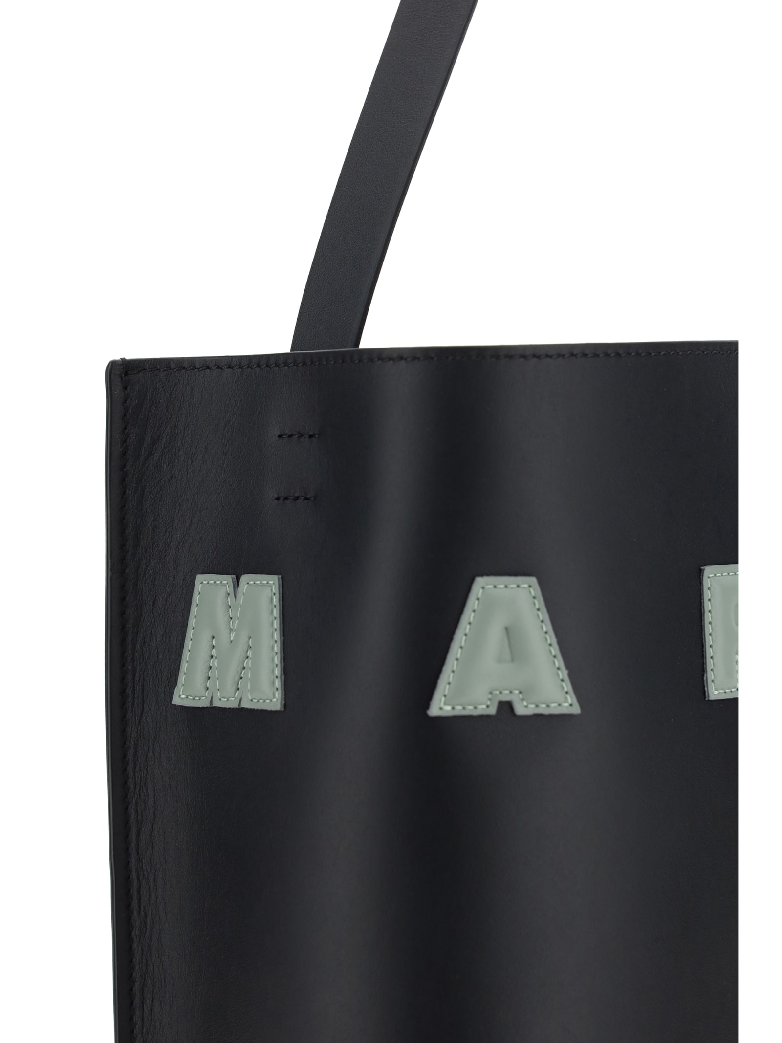 MARNI MUSEO LOGO PATCH TOTE BAG 