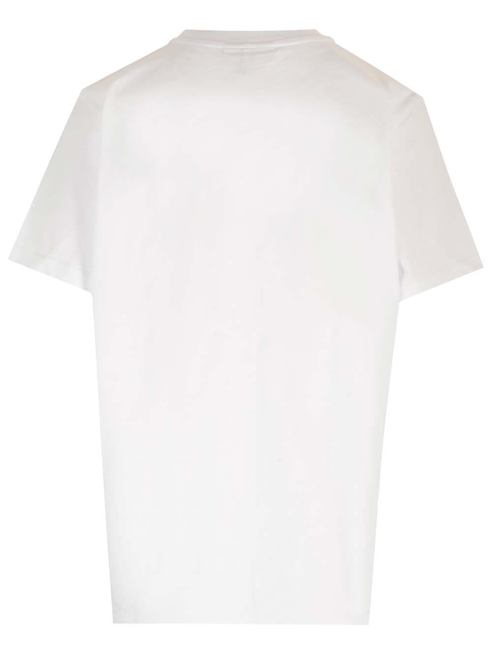 Shop Ganni Love Cats Relaxed T-shirt In White