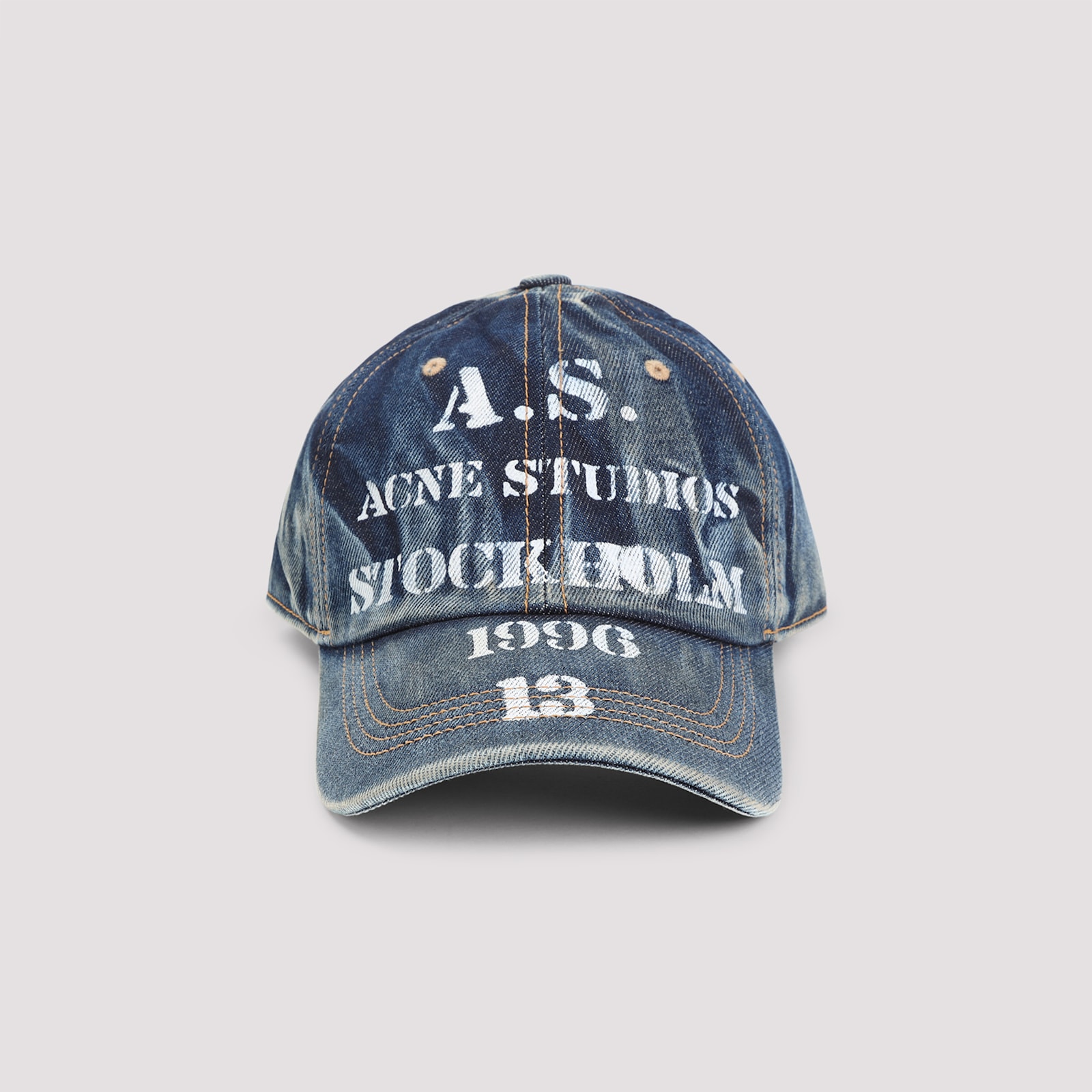 Acne Studios Cotton Hat In Blue