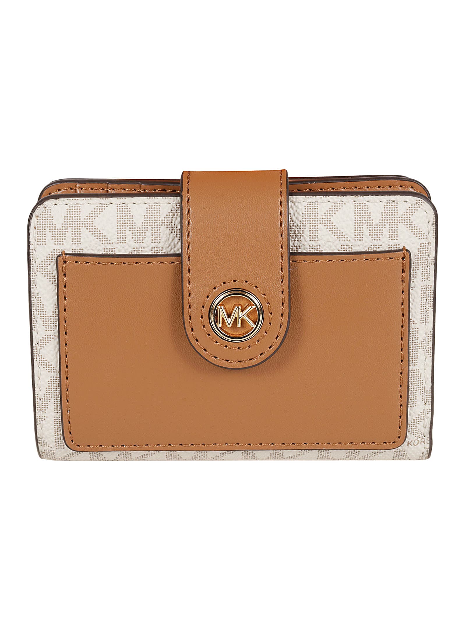 MICHAEL KORS LOGO BUTTONED CARD CASE