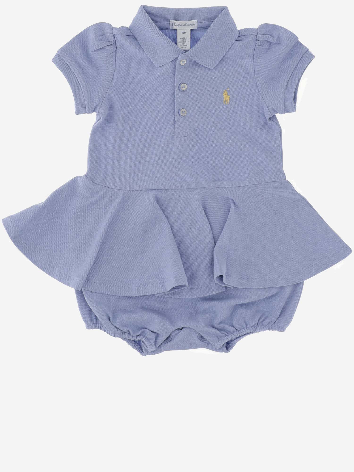 Polo Ralph Lauren Kids' Soft Stretch Cotton Sleepsuit In Blue