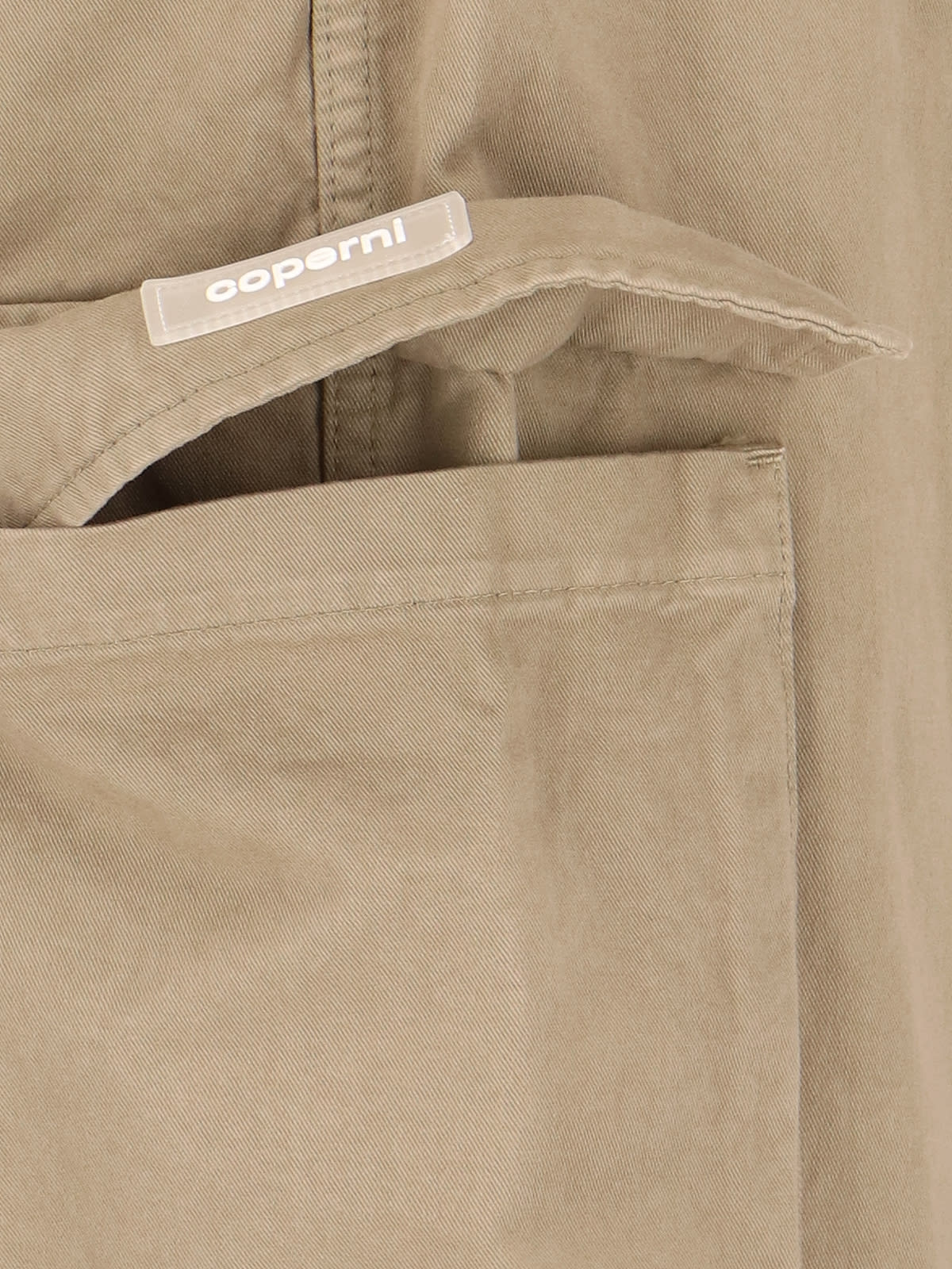 Coperni Cotton Wide-leg Cargo Pants In Beige