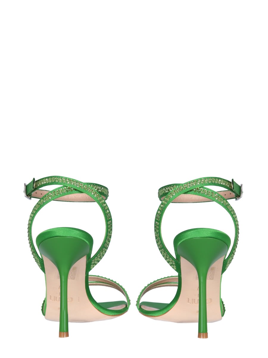 Shop Liu •jo Camellia Sandals In Green