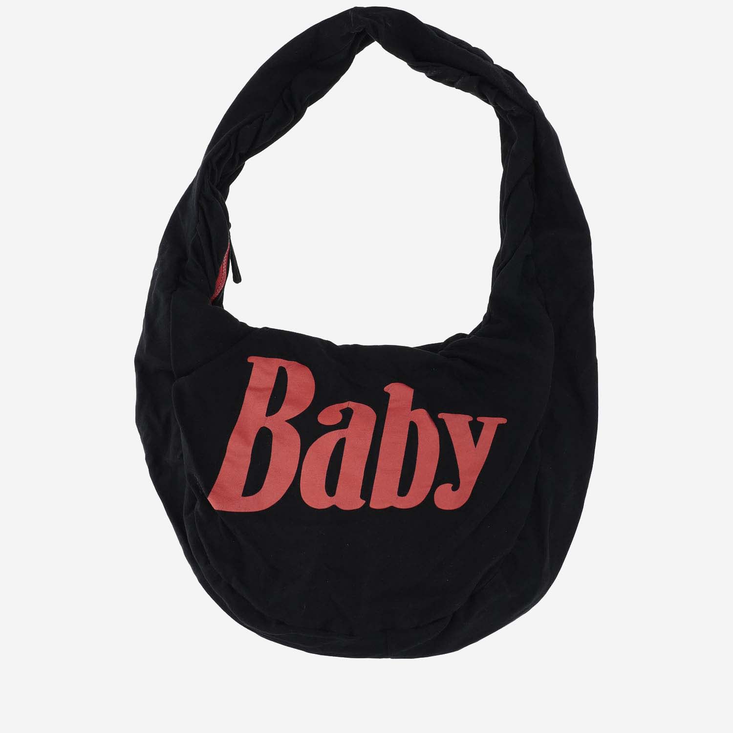 Shop Erl Baby Print Cotton Shoulder Bag In Black