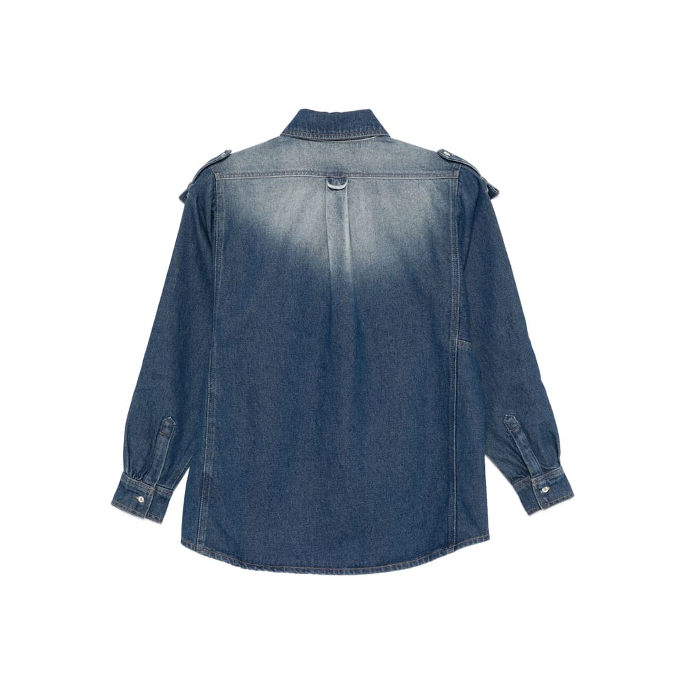 Gimaguas Mia Draped Buckle Halter Top In Blue