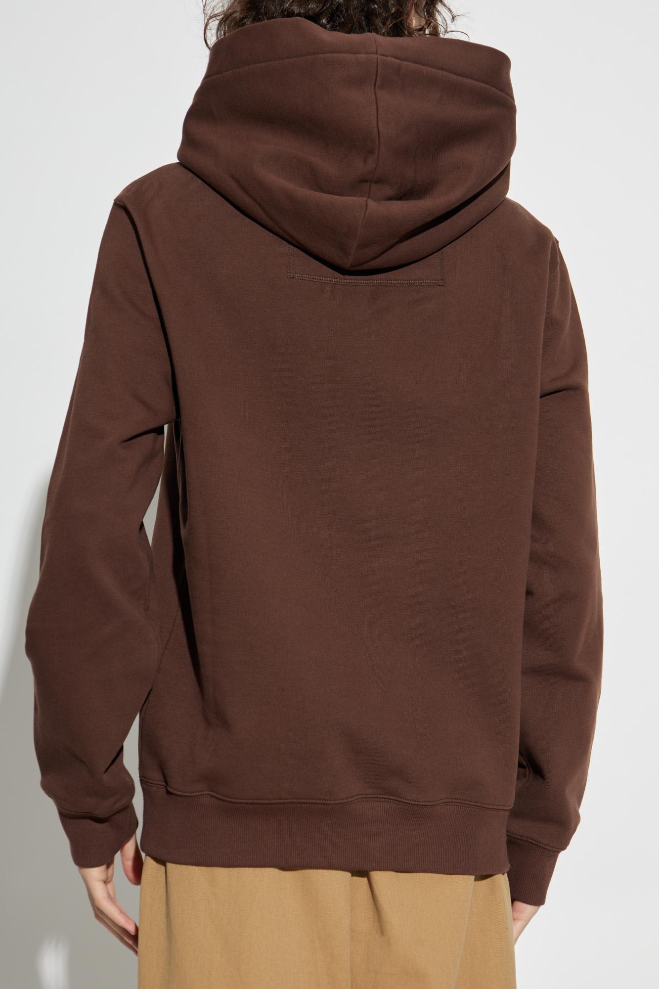 Lanvin Sweatshirt With Embroidered Logo In Brown