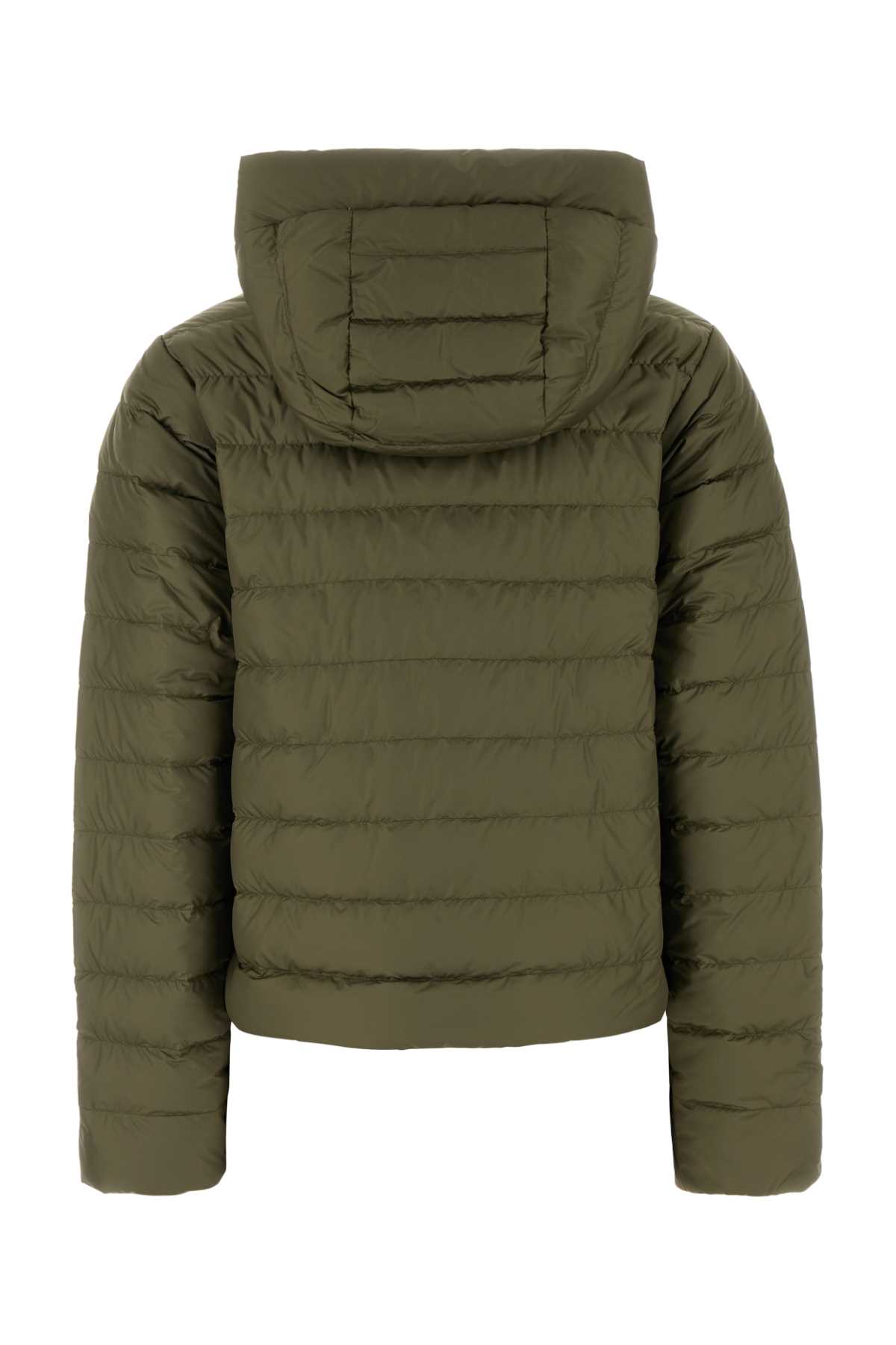 Woolrich Army Green Polyester Down Jacket In Green