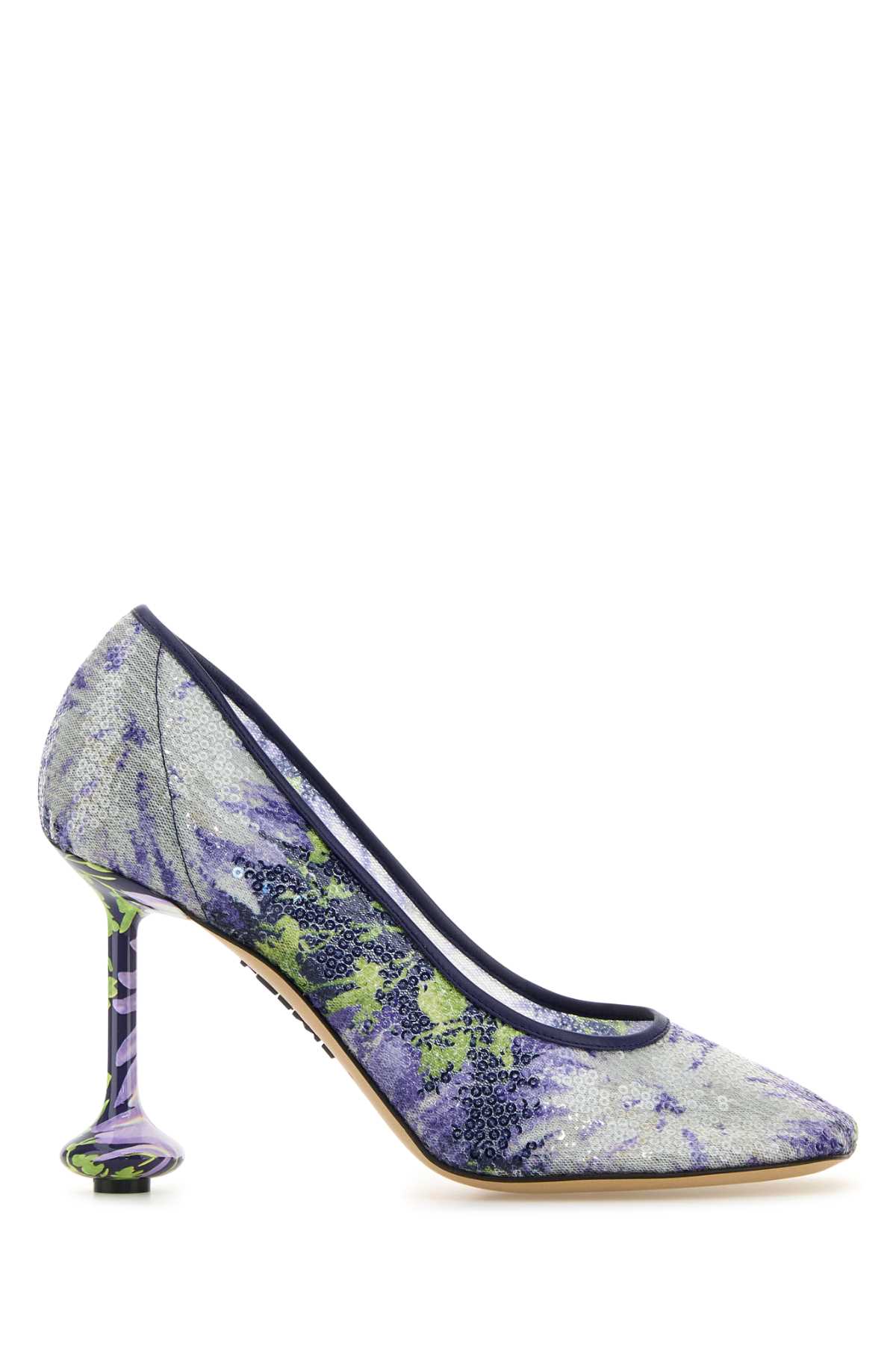 Embellished Mesh Toy Pumps