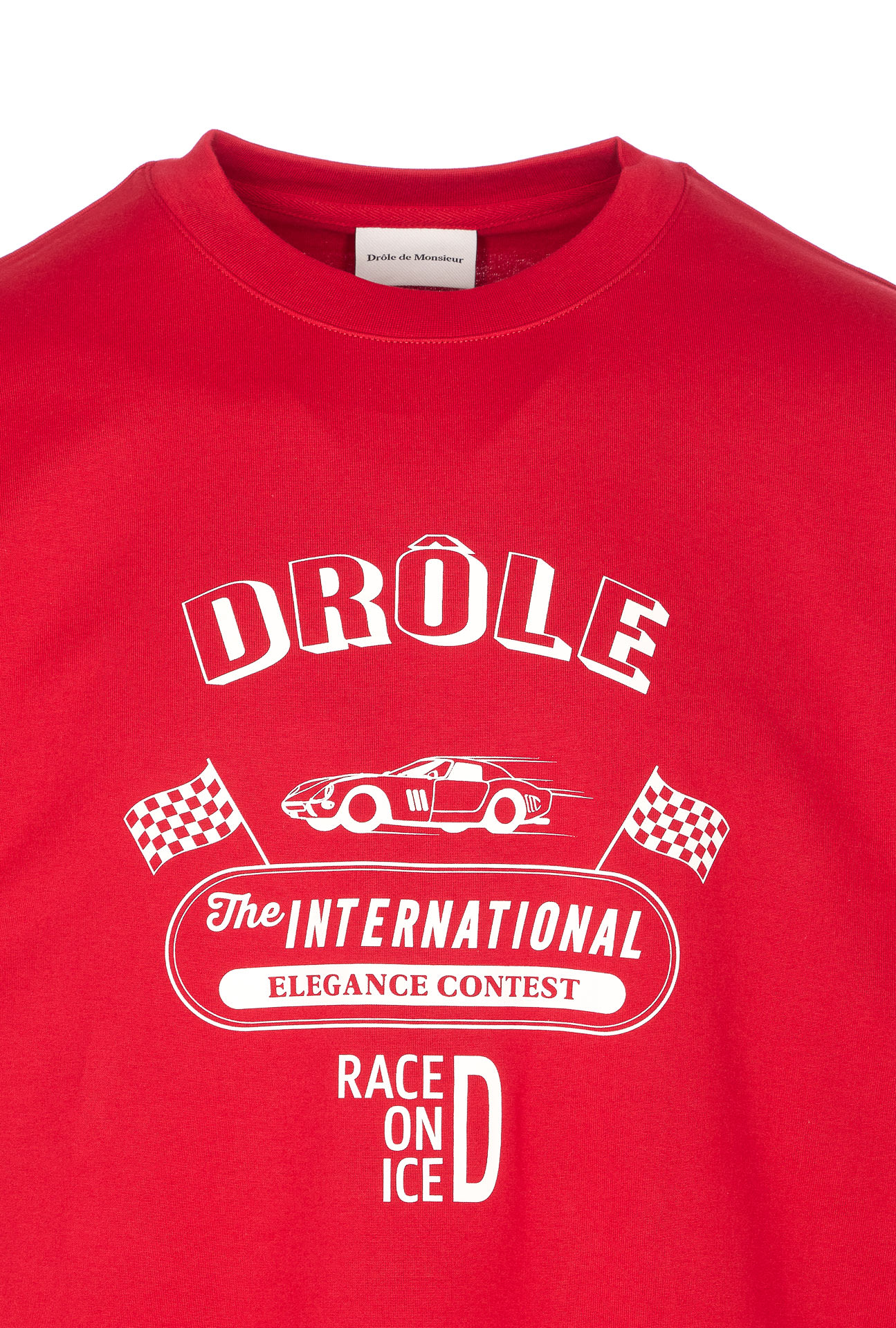 Drôle De Monsieur La Race On Ice Graphic Print T-shirt In Red