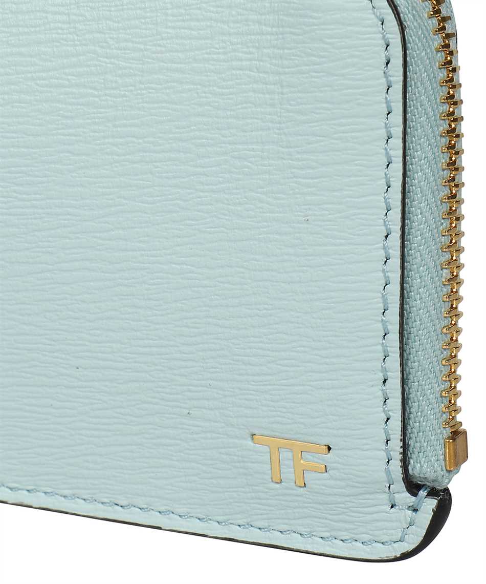 Shop Tom Ford Printed Leather Wallet In Blue