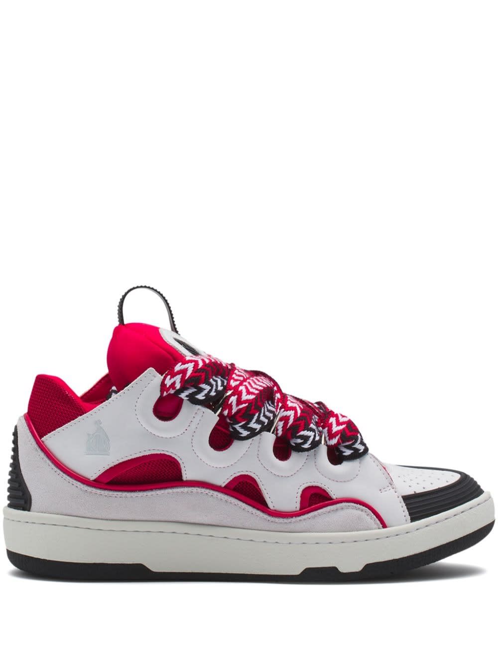 Curb Sneakers In Black, Fuchsia And White