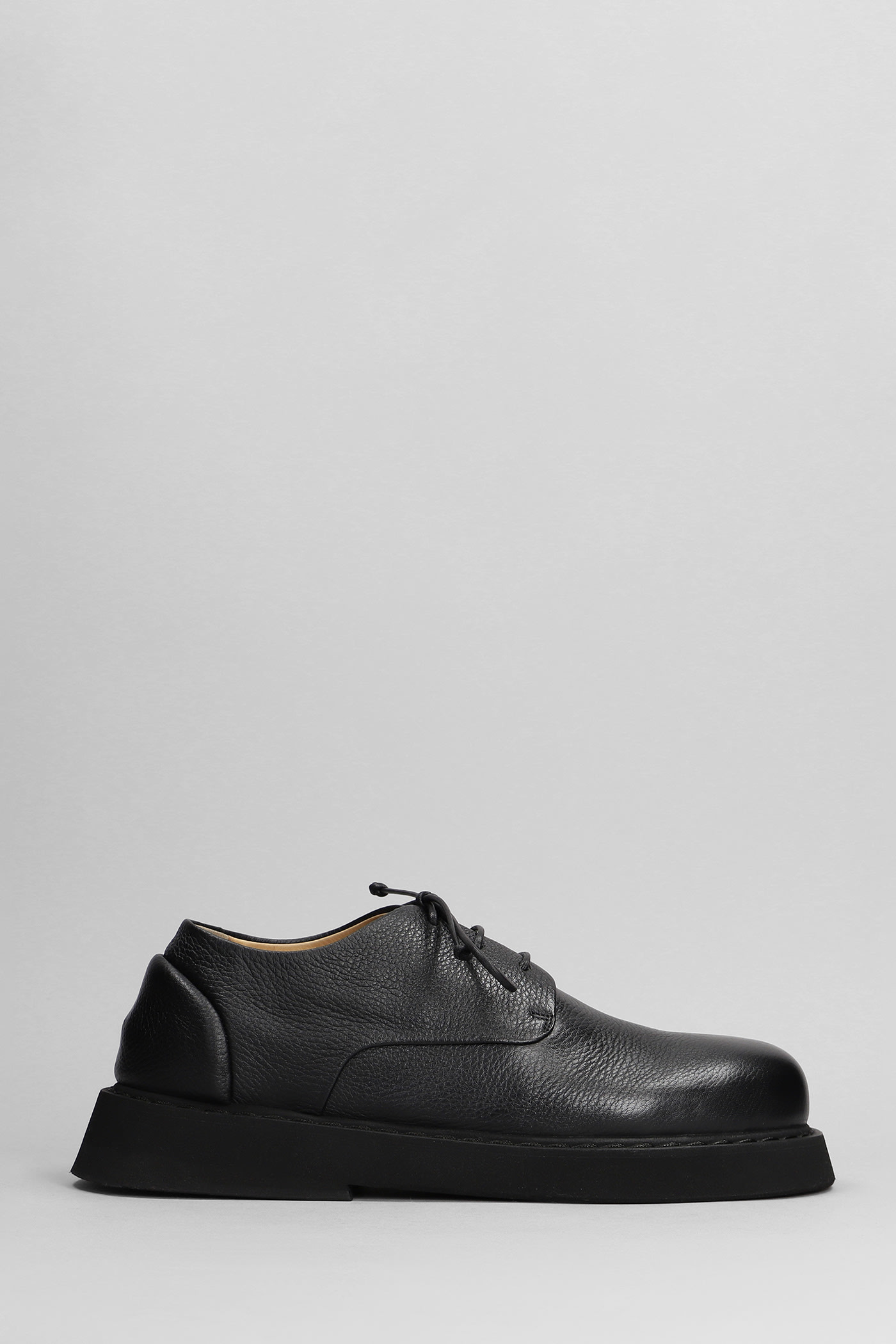MARSÈLL LACE UP SHOES IN BLACK LEATHER