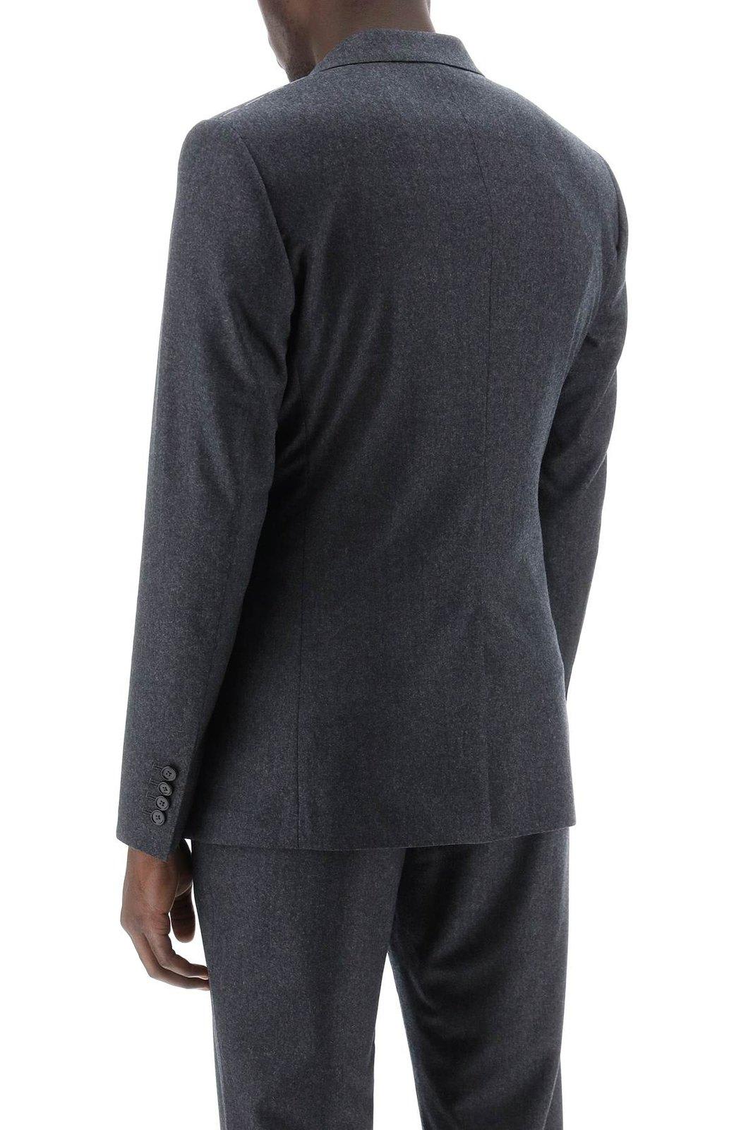 Shop Dolce & Gabbana Single-breasted Taormina-fit Jacket In Grey