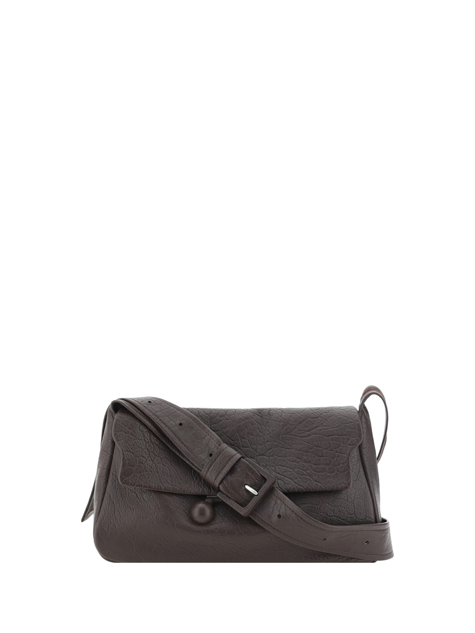 Shop Marni Shoulder Bag In Coffee