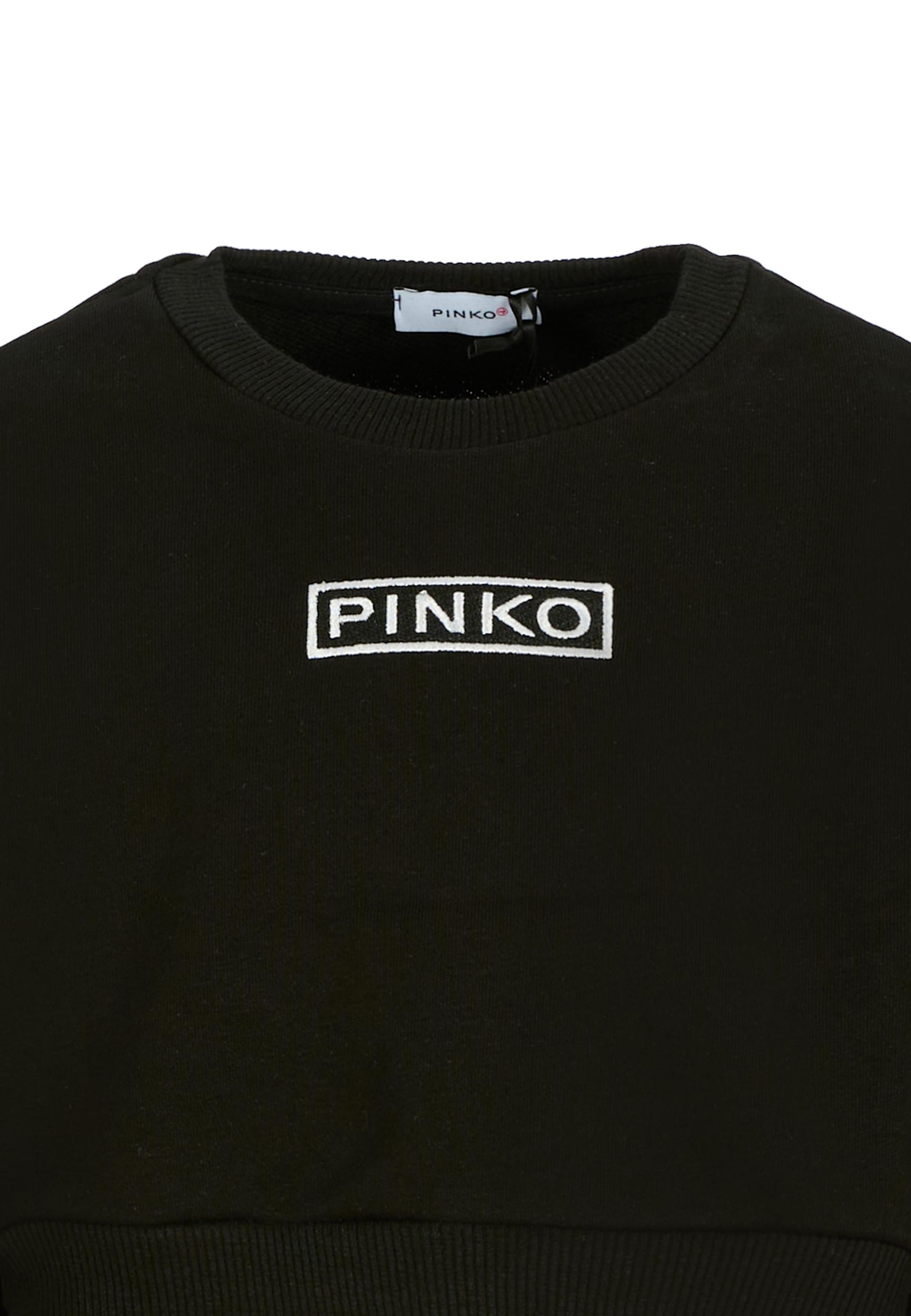 Pinko Logo-embroidery Sweatshirt In Black